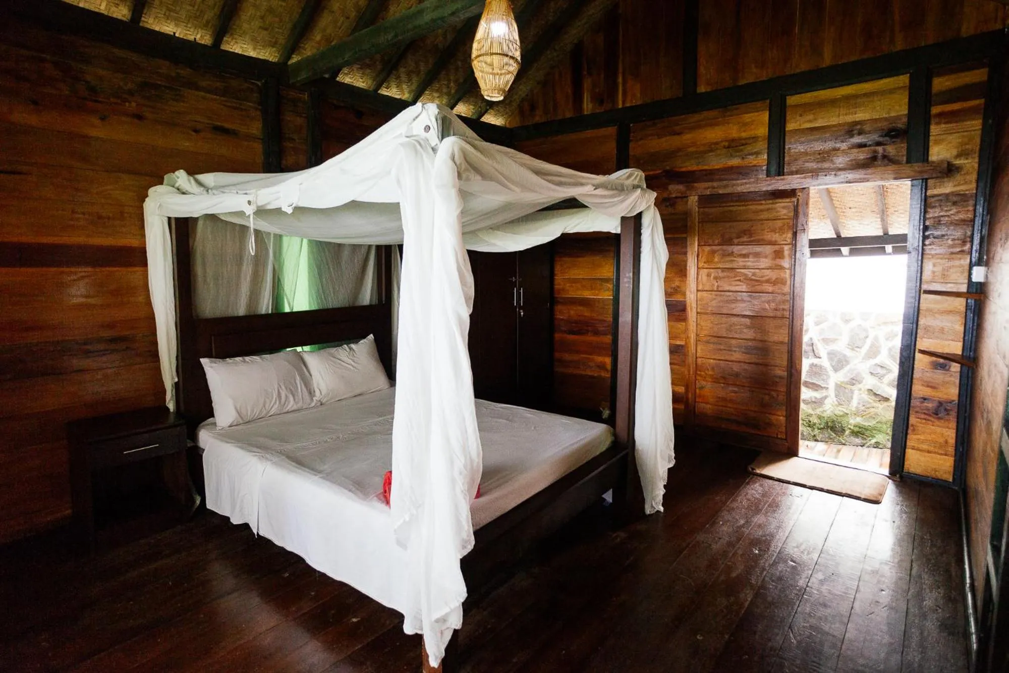 Bed in Sumatra Surf Resort