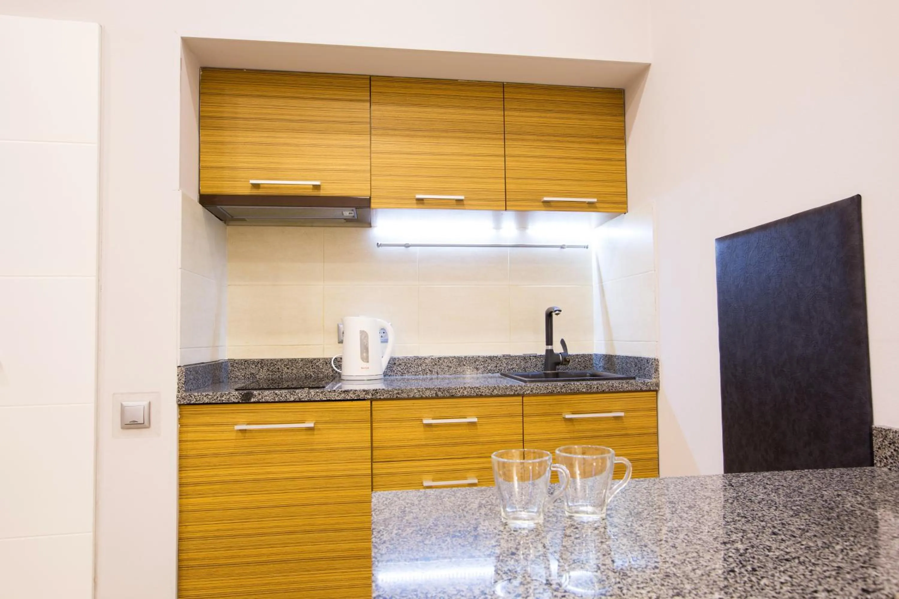 Kitchen or kitchenette in Pushkinskaya Apartments