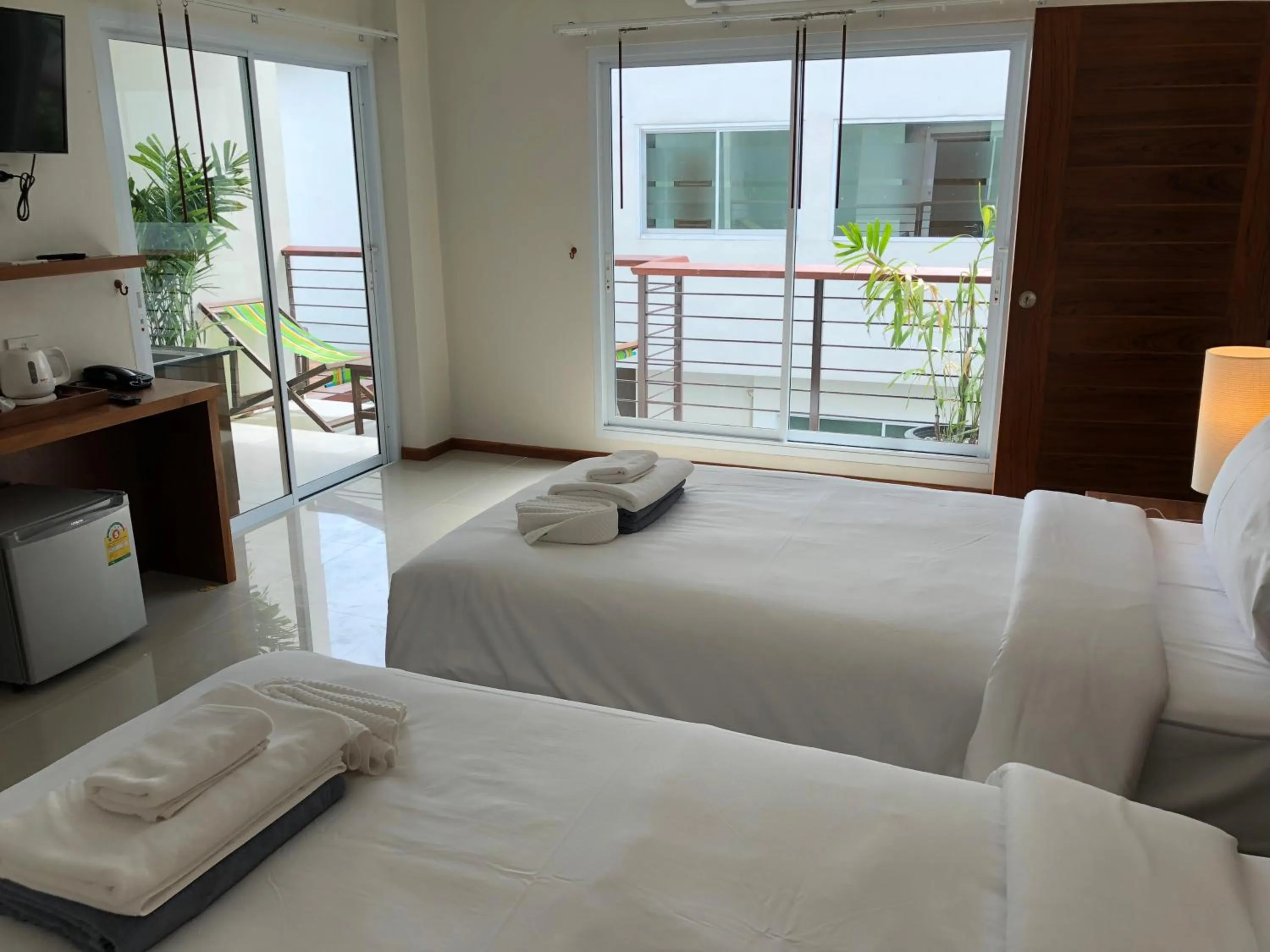 Bed in Crystal Lamai Hotel