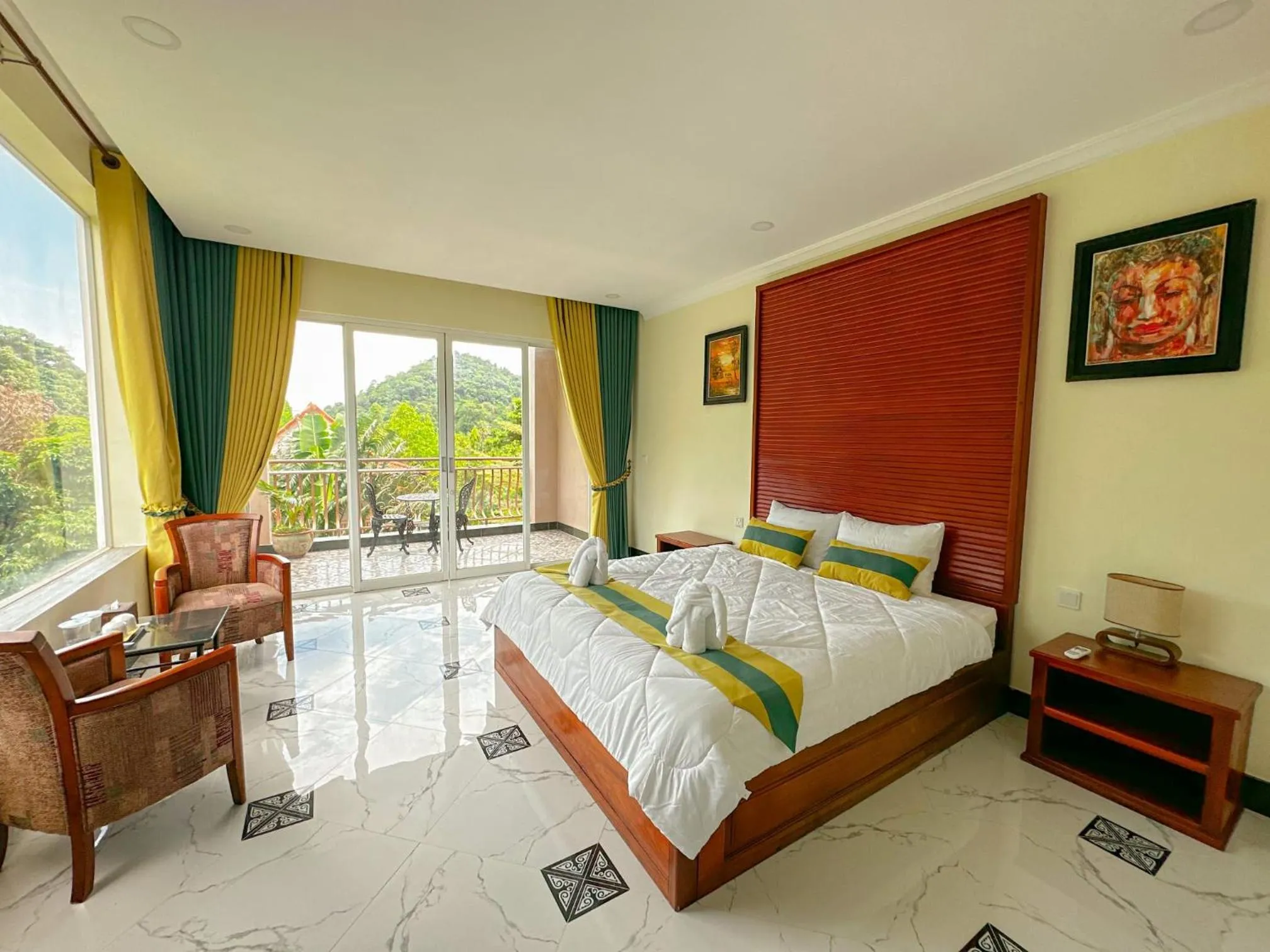 Bed in Summer Resort