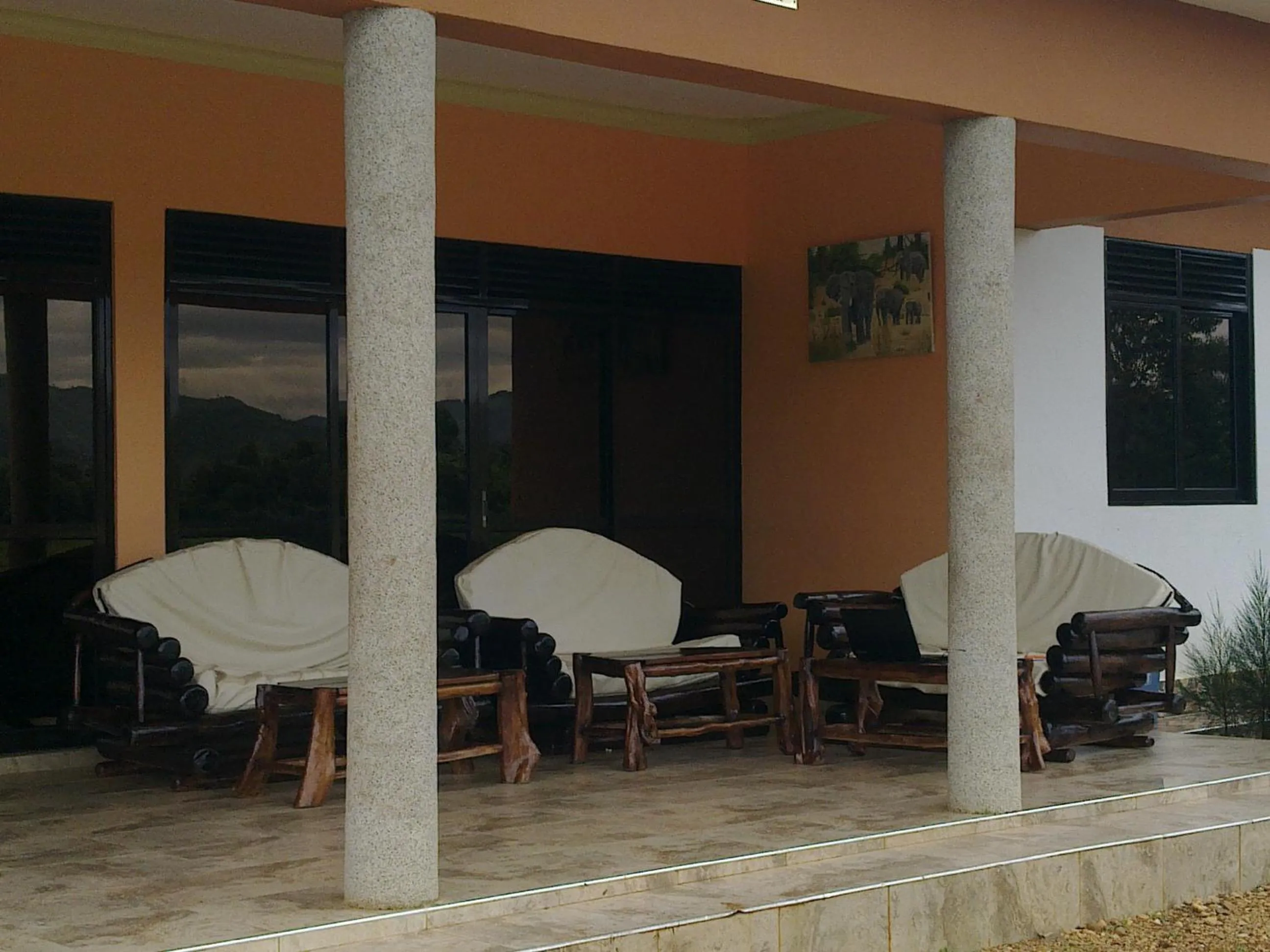 Patio in The Crested Crane Bwindi Hotel