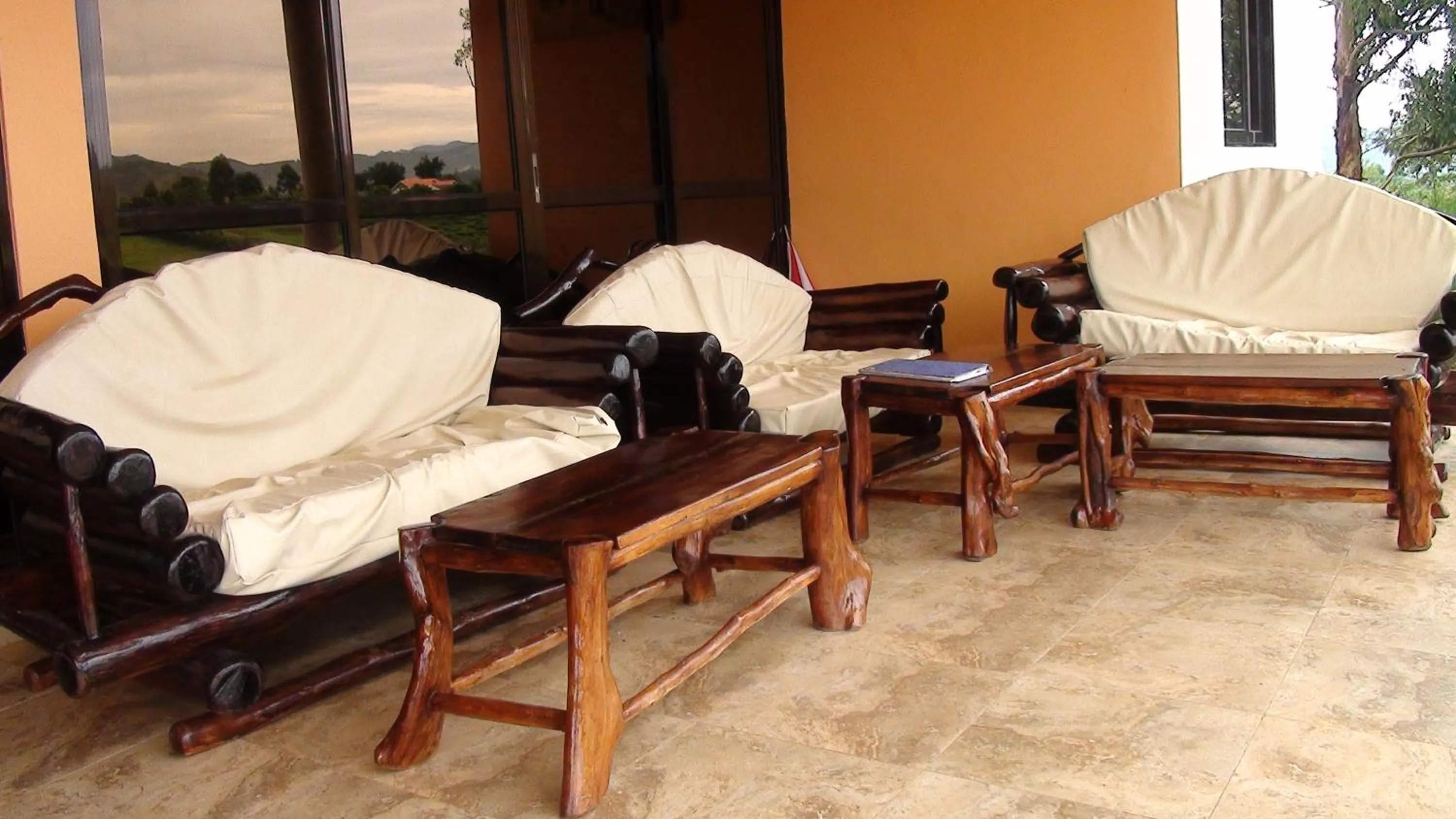 Patio in The Crested Crane Bwindi Hotel