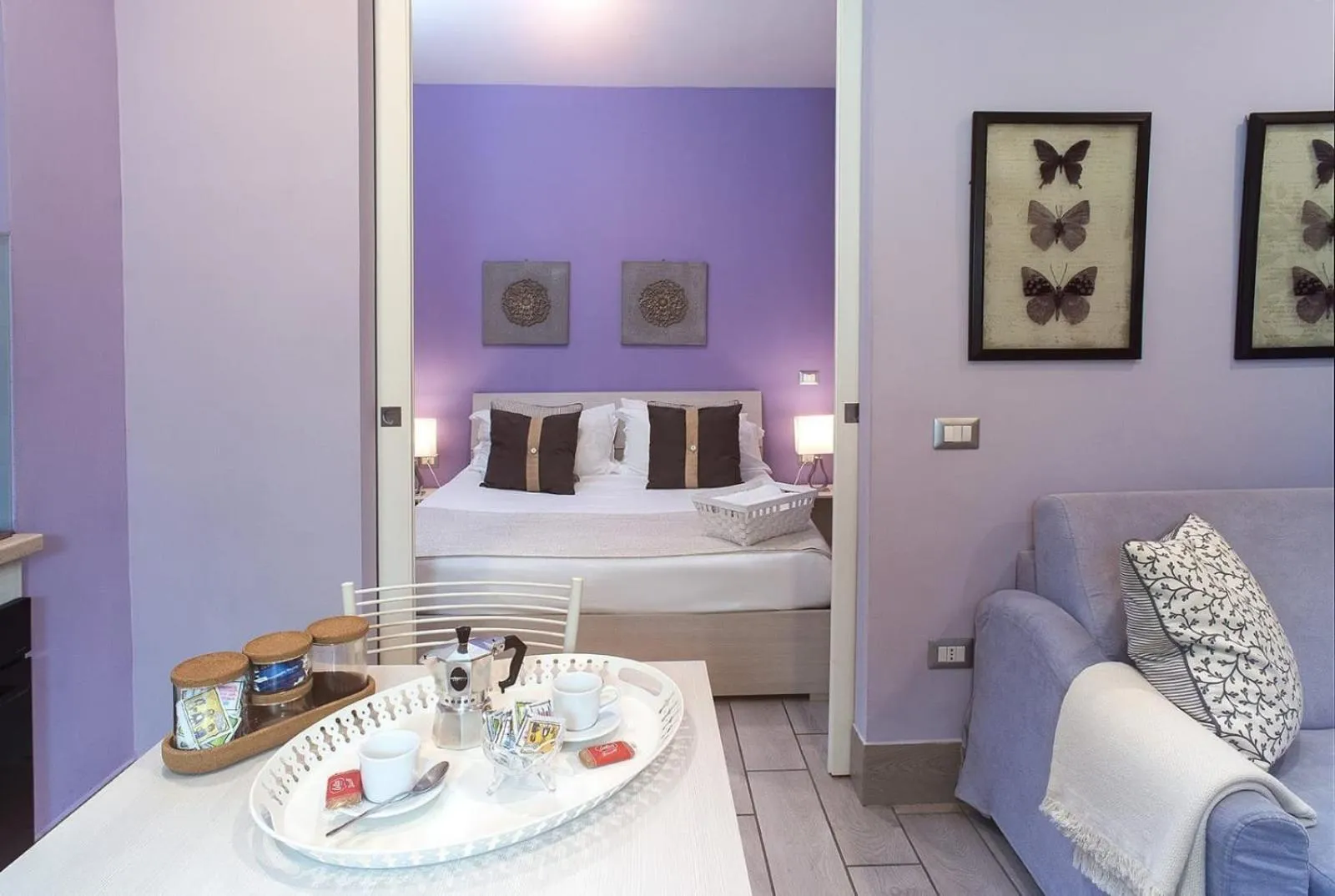 Living room, Bed in Residenza Flegrea