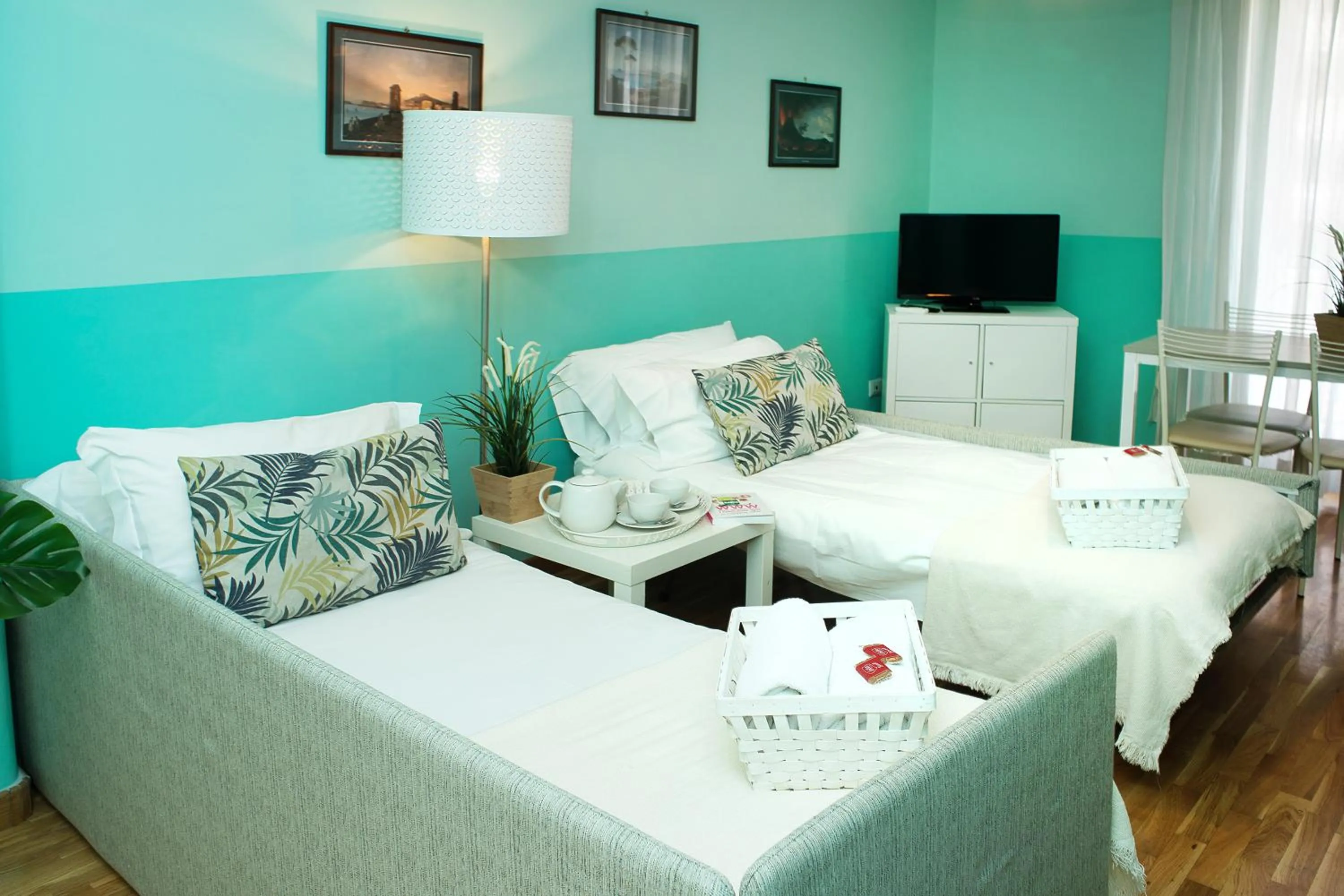 Living room, Bed in Residenza Flegrea