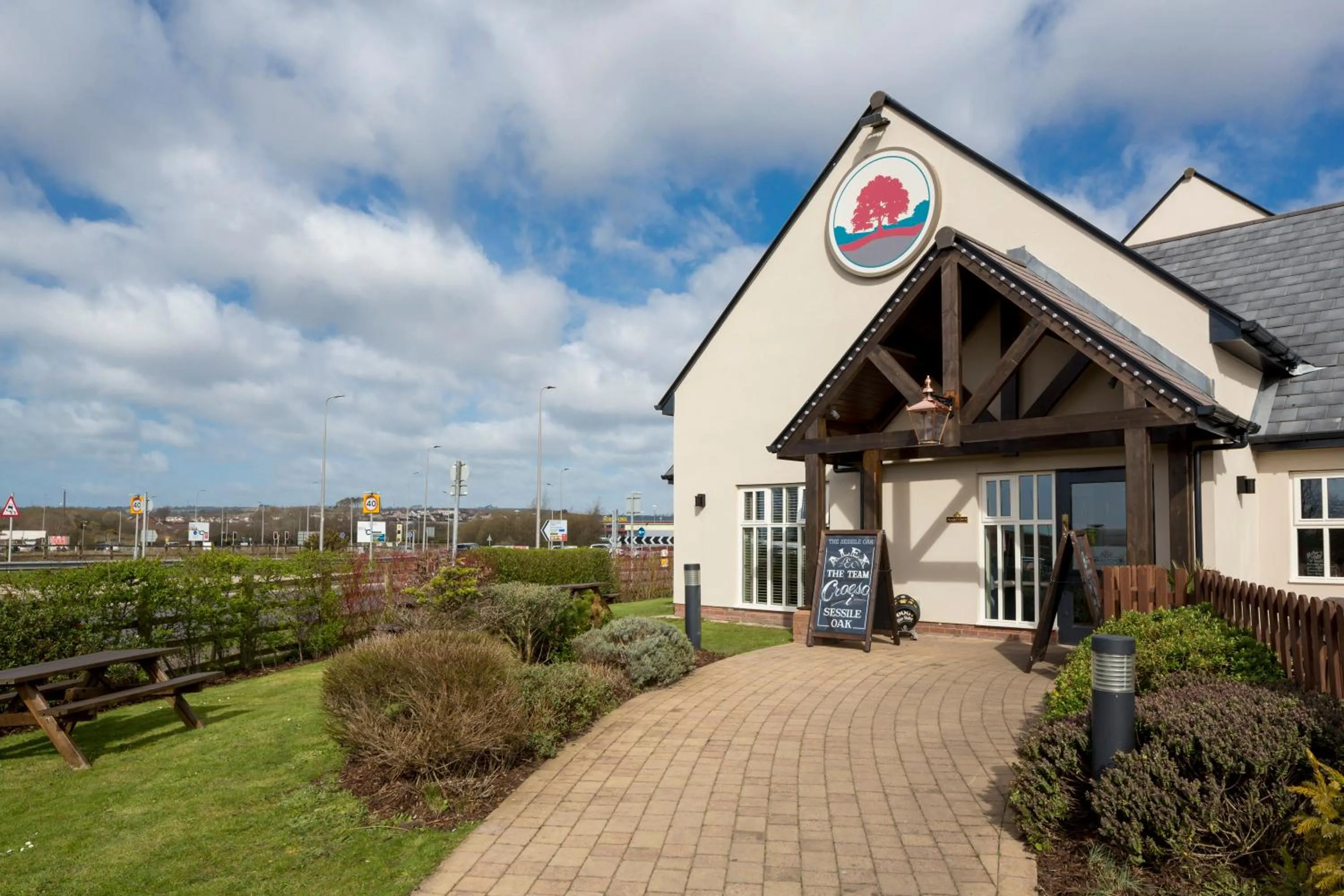 Facade/entrance in Sessile Oak, Llanelli by Marston's Inns