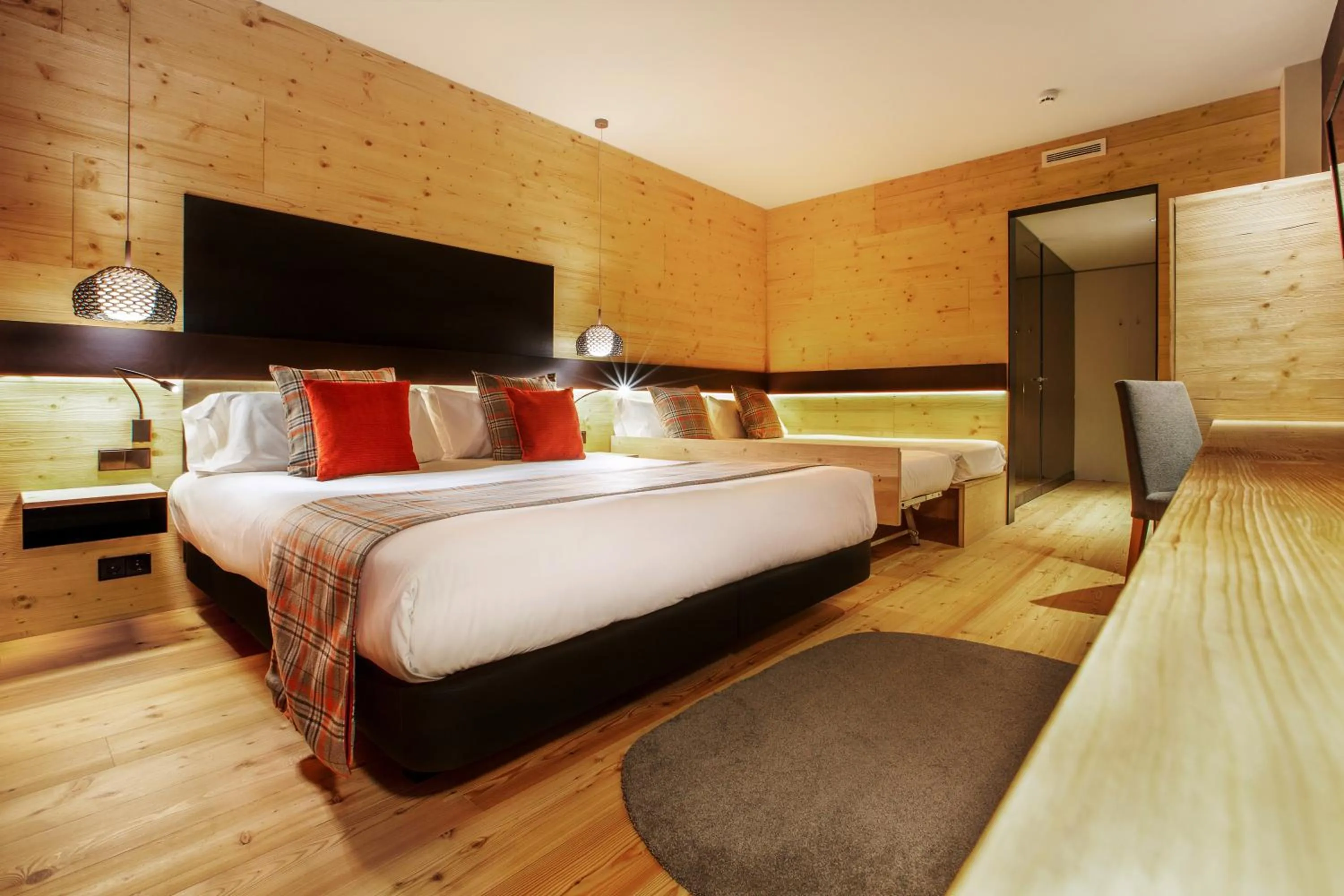 Bed in Park Piolets MountainHotel & Spa