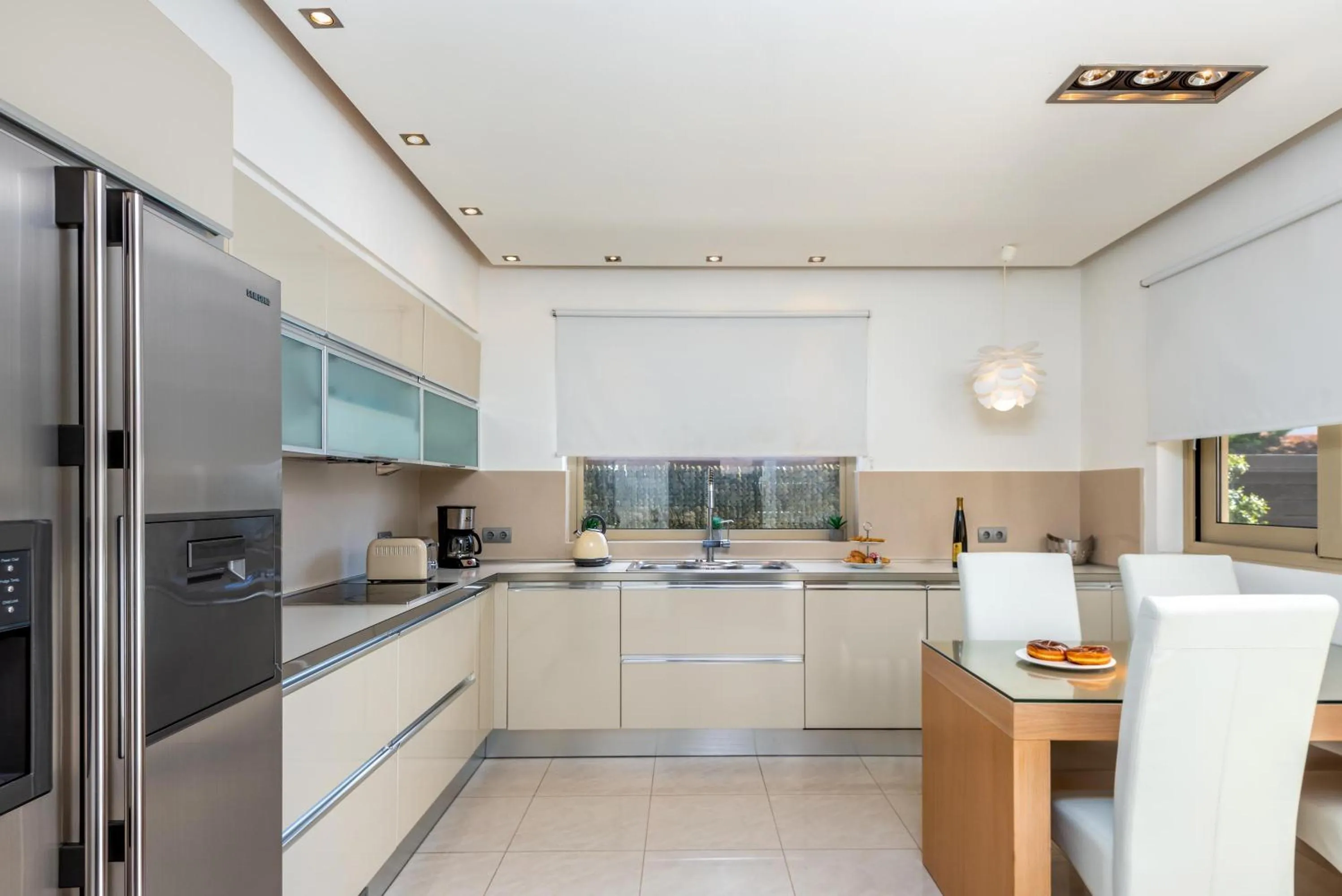 Kitchen or kitchenette in Vasiliki Villa