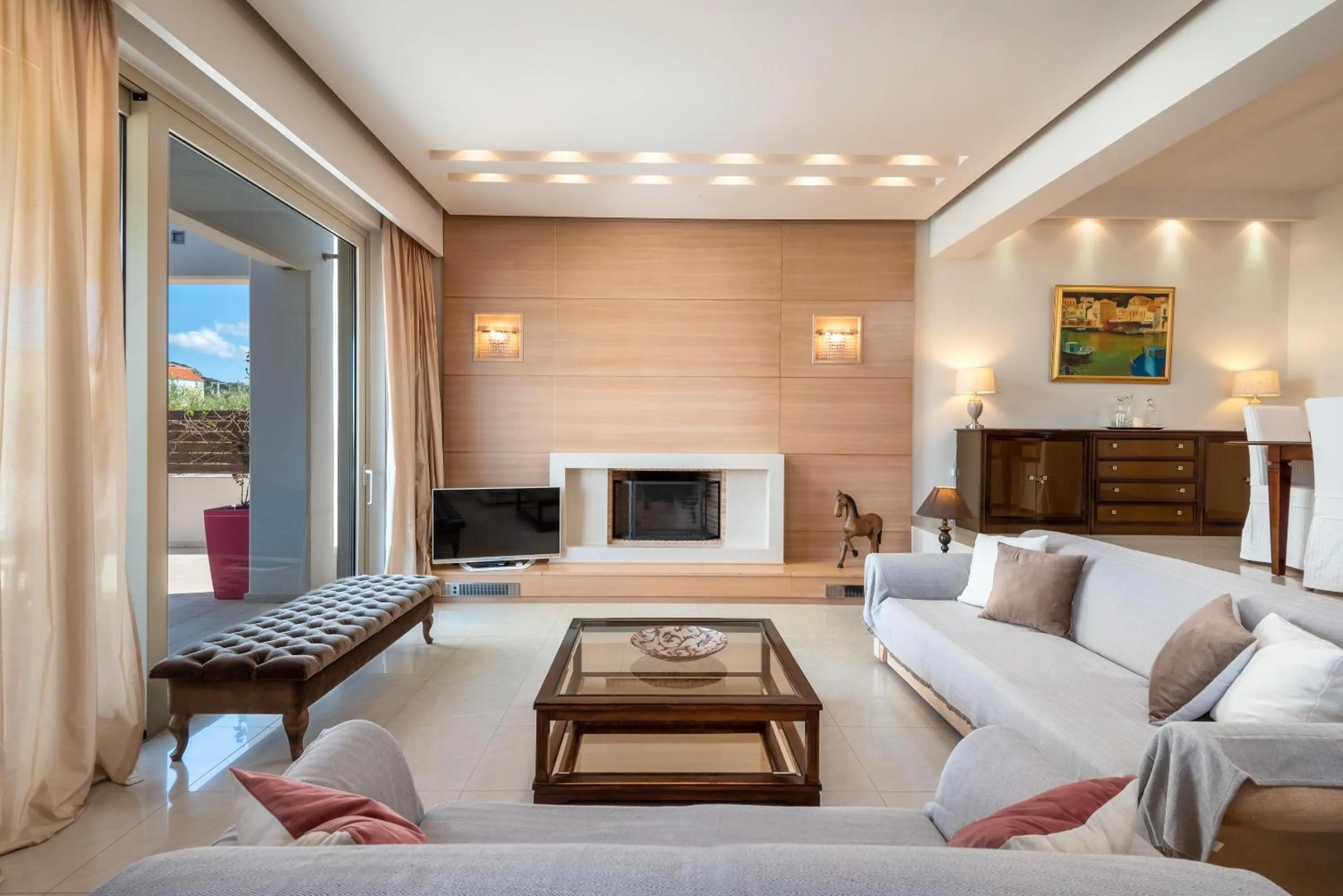 Living room in Vasiliki Villa