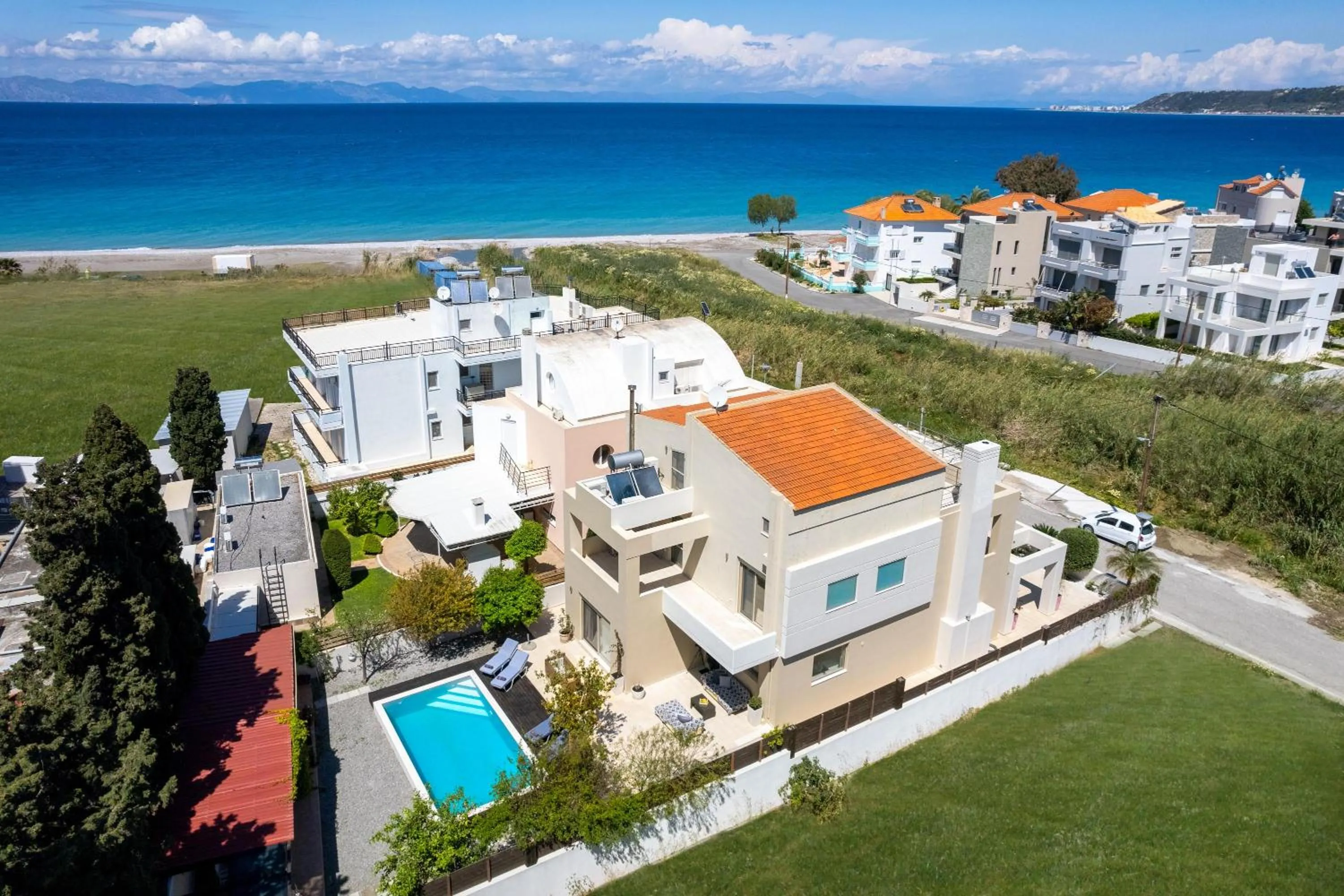 Bird's eye view in Vasiliki Villa