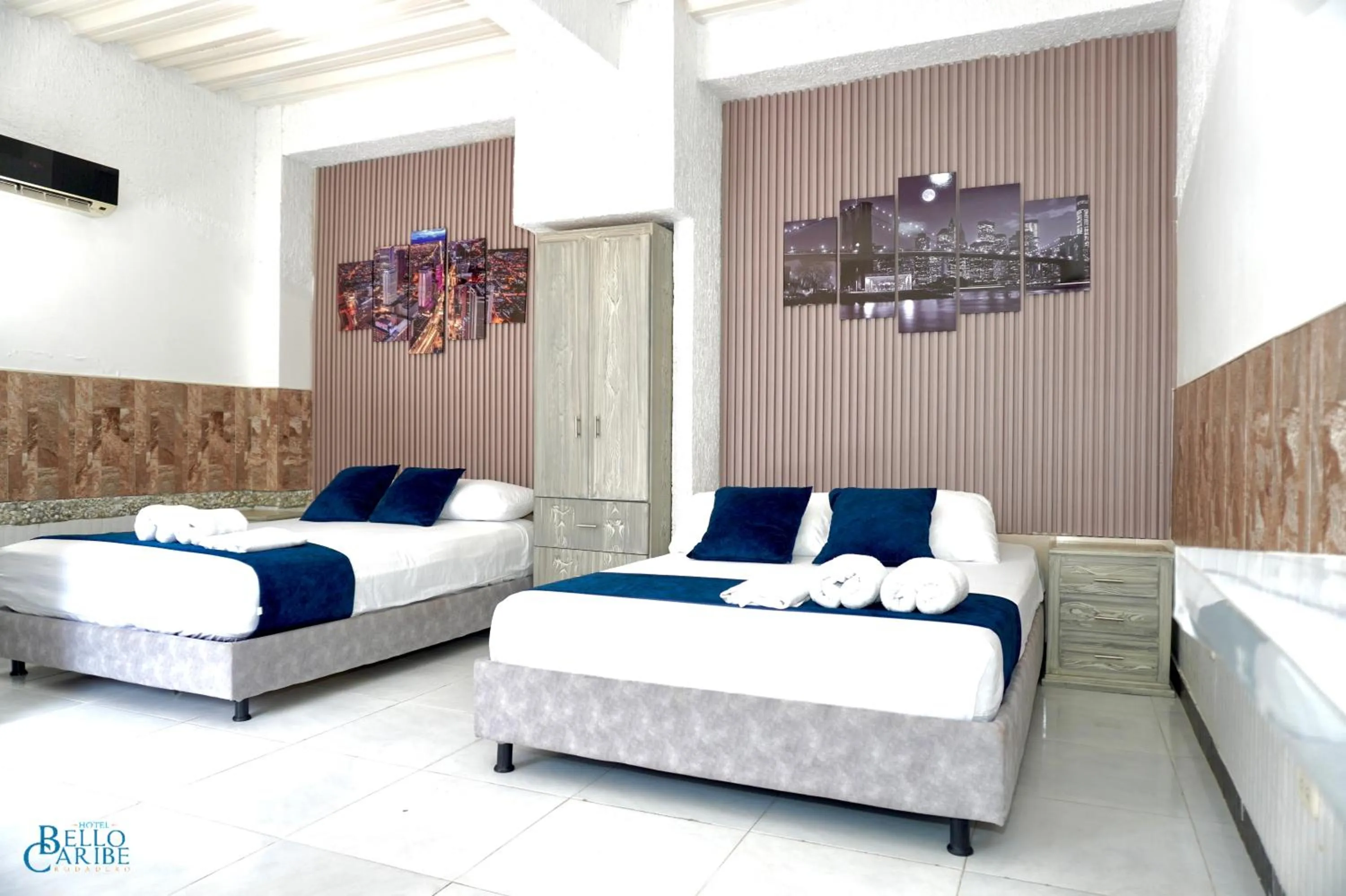 Bed in Hotel Bello Caribe Rodadero