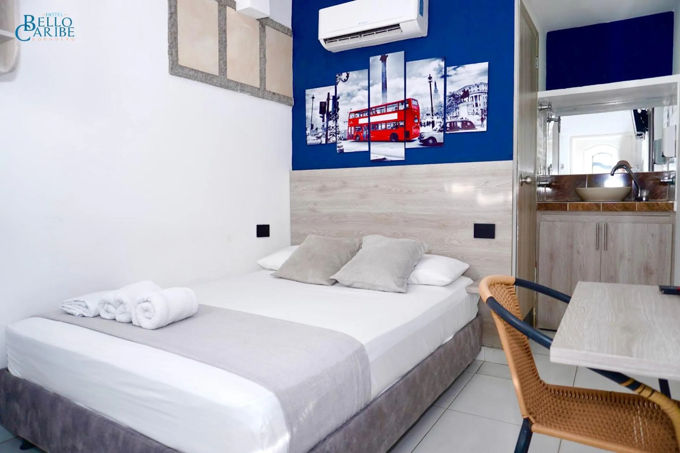 Bed in Hotel Bello Caribe Rodadero