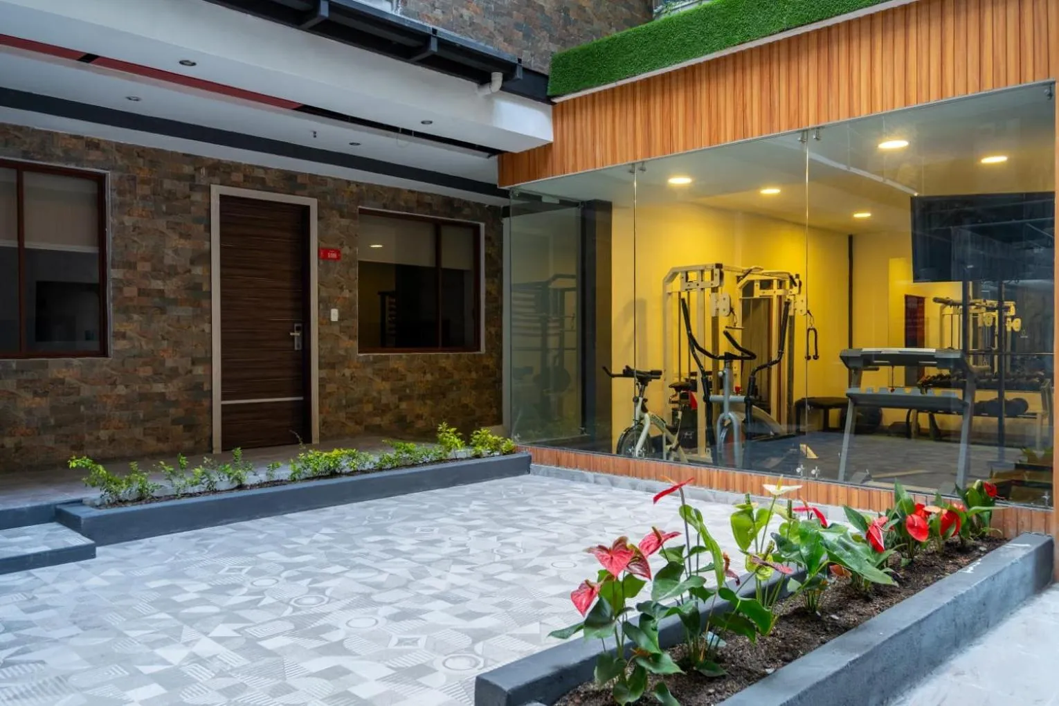 Patio in Hotel Santiago de Compostella Suites