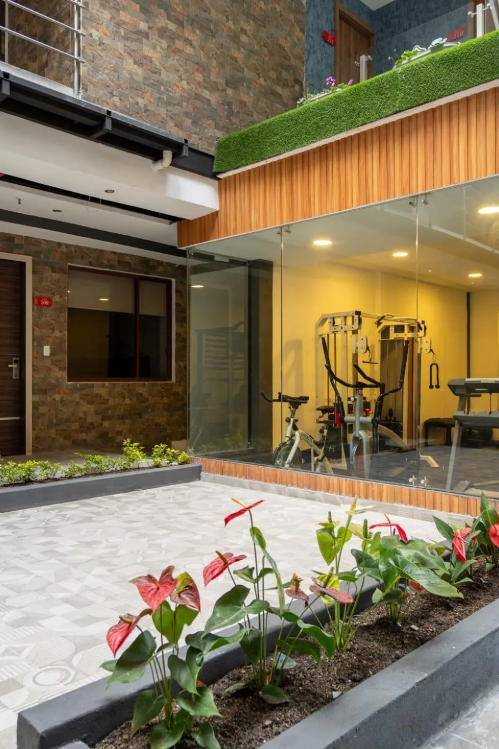 Patio in Hotel Santiago de Compostella Suites