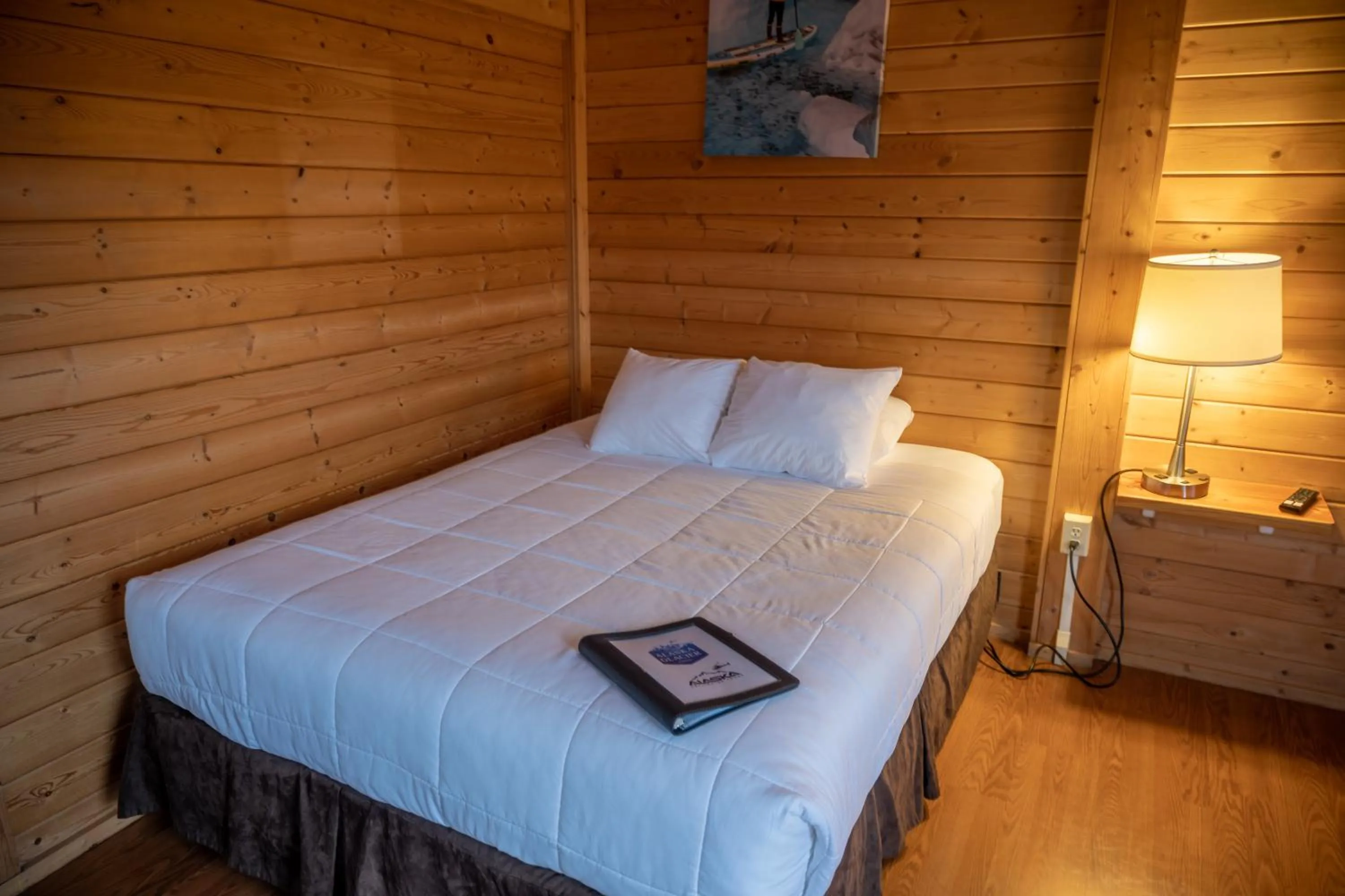 Bed in Alaska Glacier Lodge