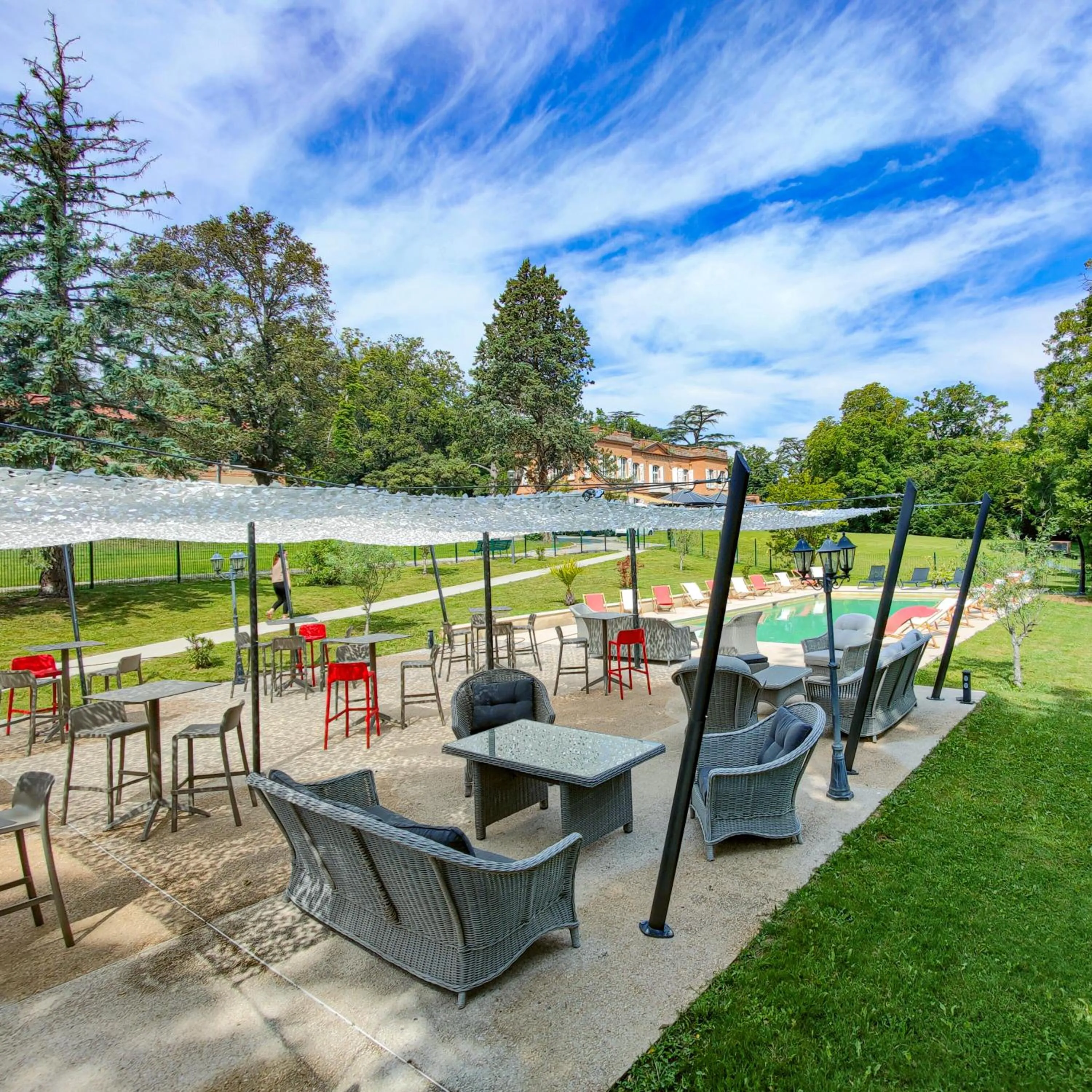 Patio in Best Western Premier Le Domaine de Montjoie