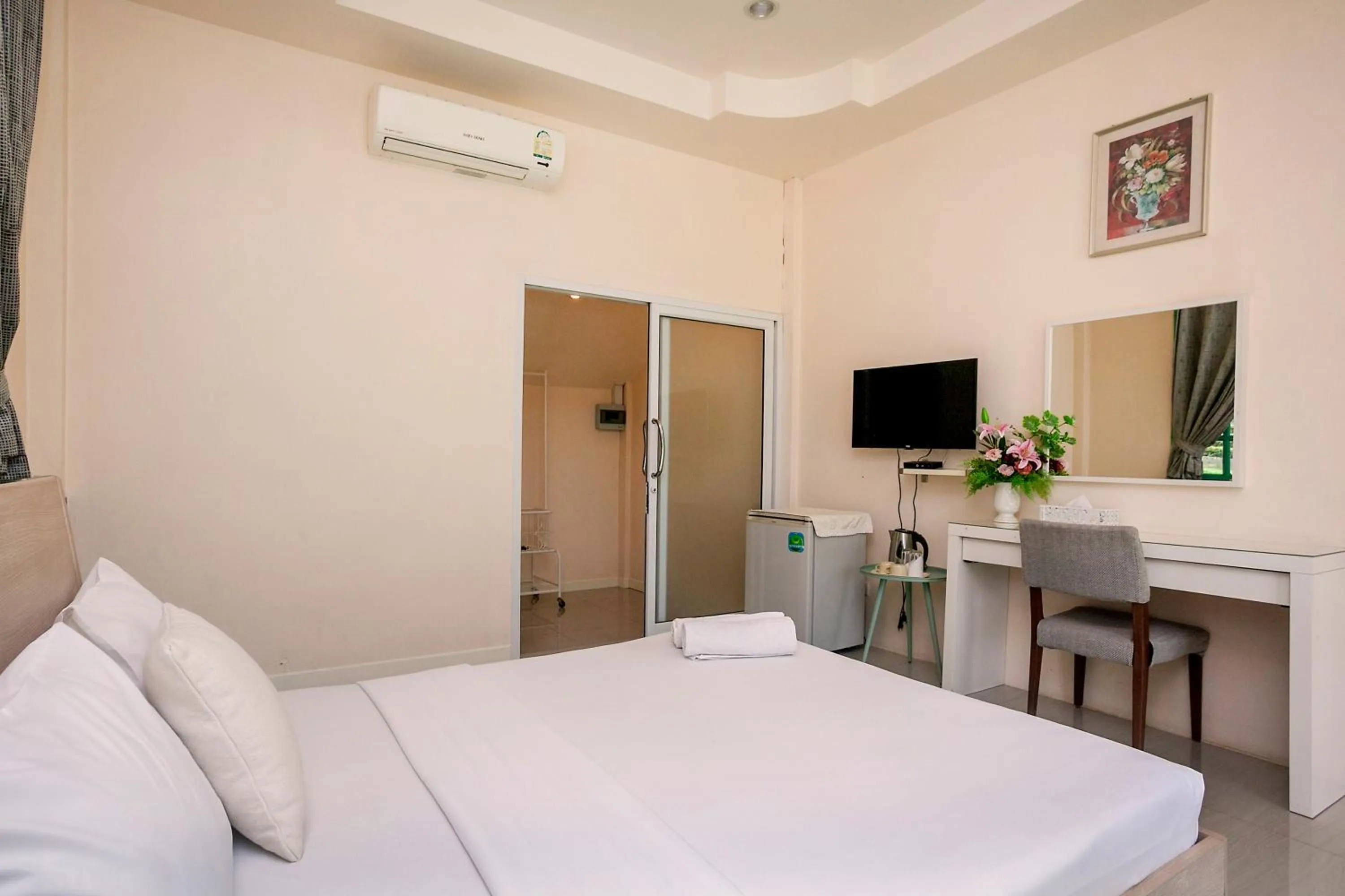 Bed in Baanpufa Resort