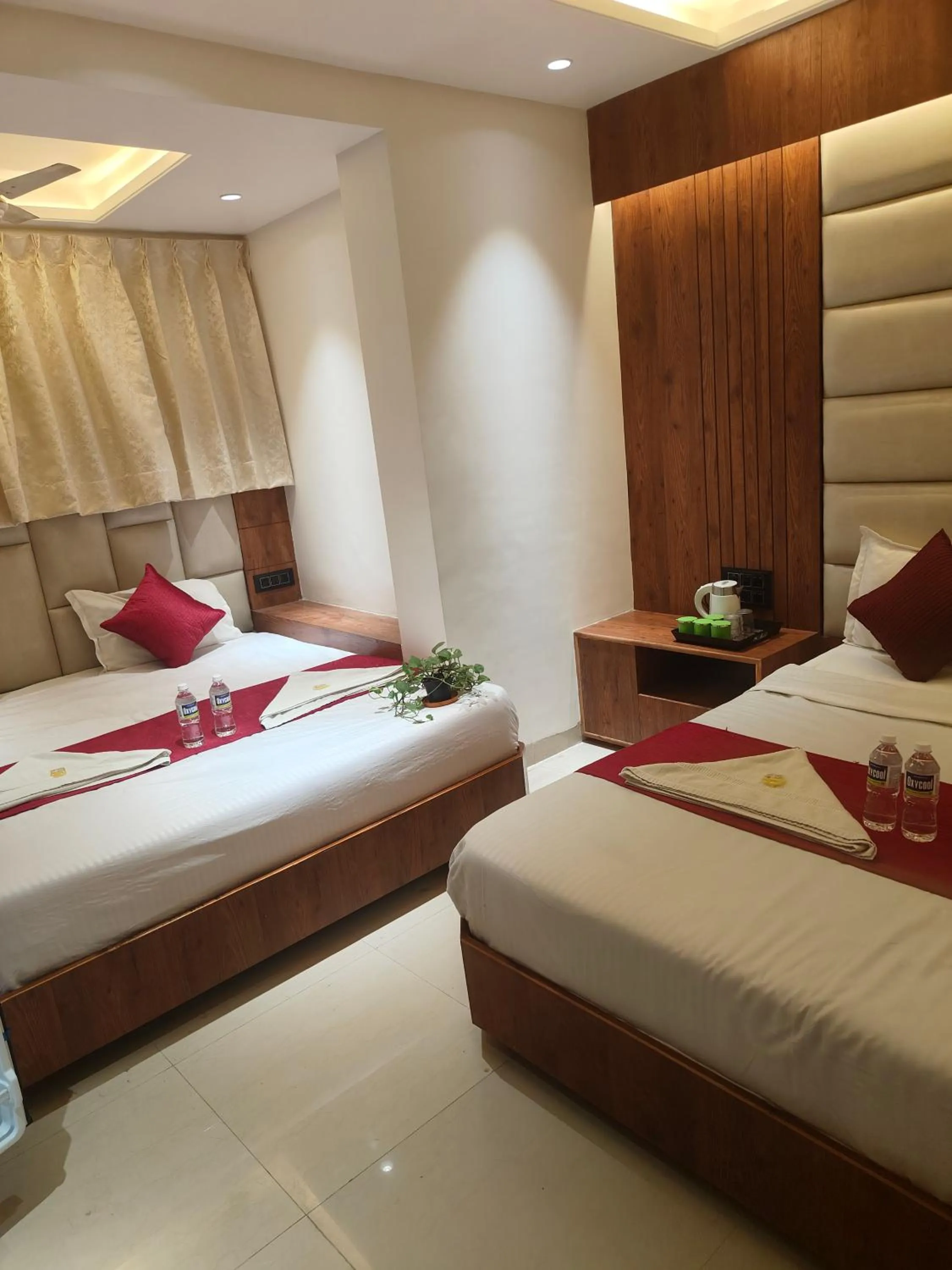 Bed in Hotel Anand Palace