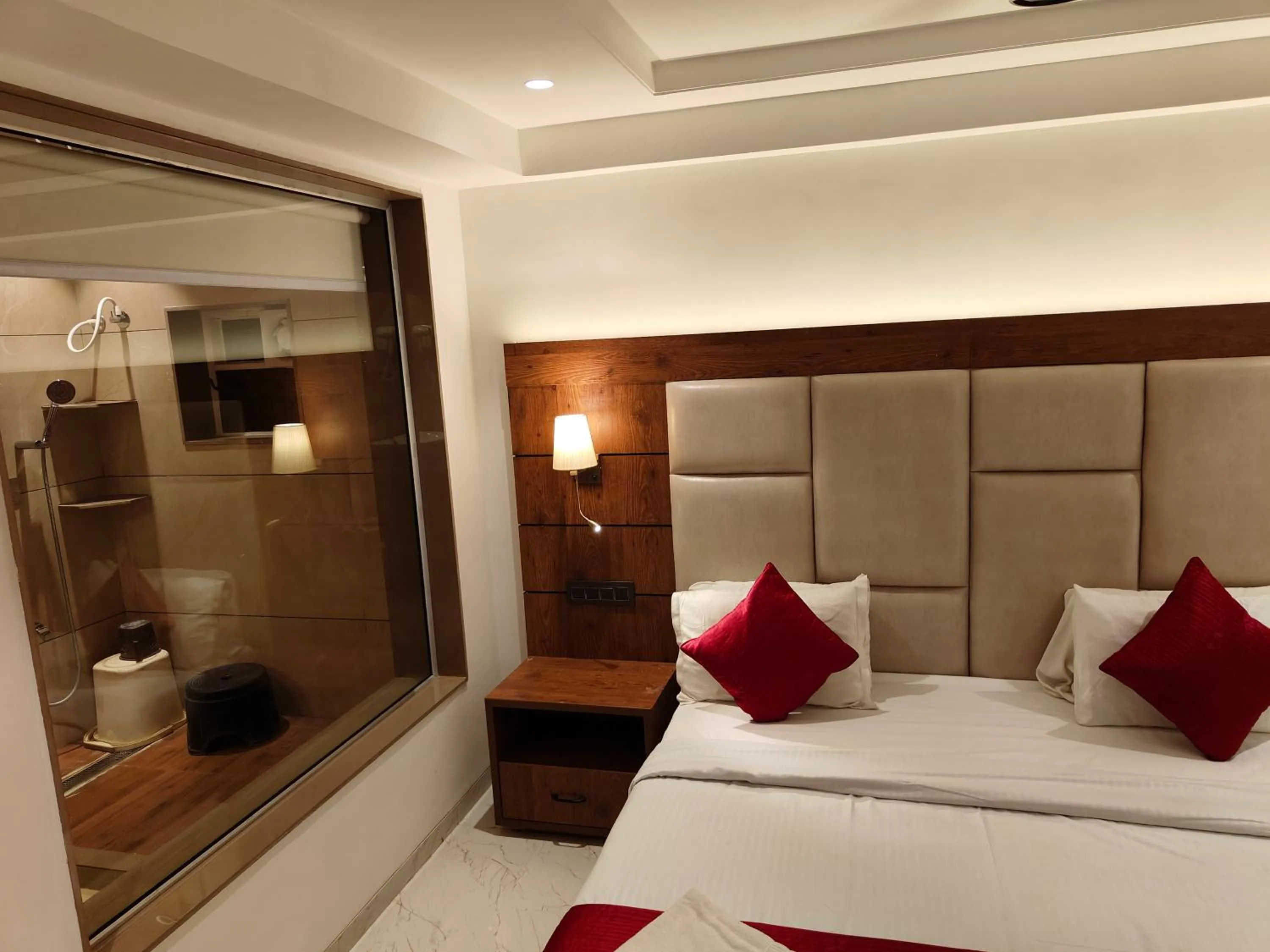 Bed in Hotel Anand Palace