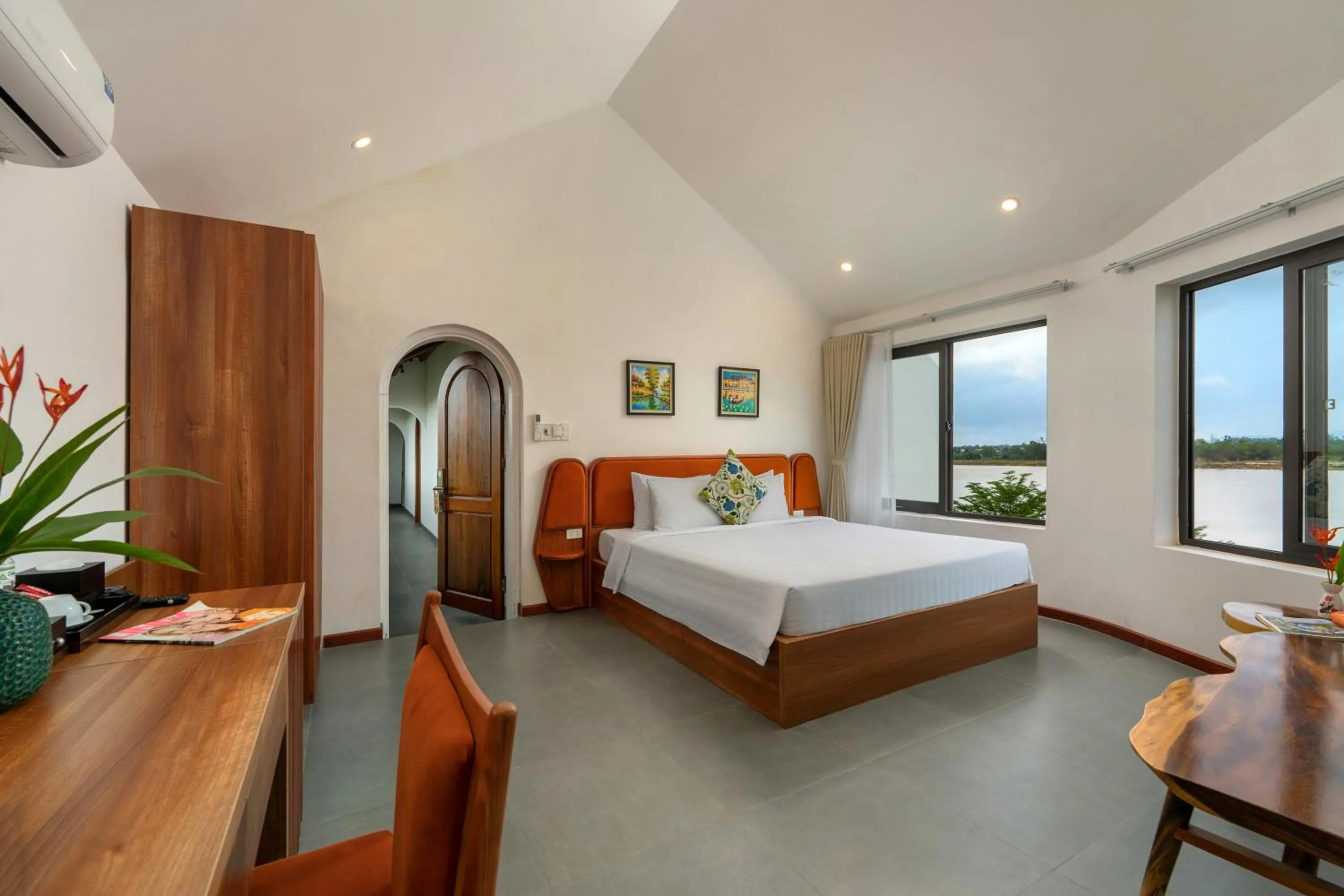 Natural landscape, Bed in Gia Huy Riverside Hotel Hoi An