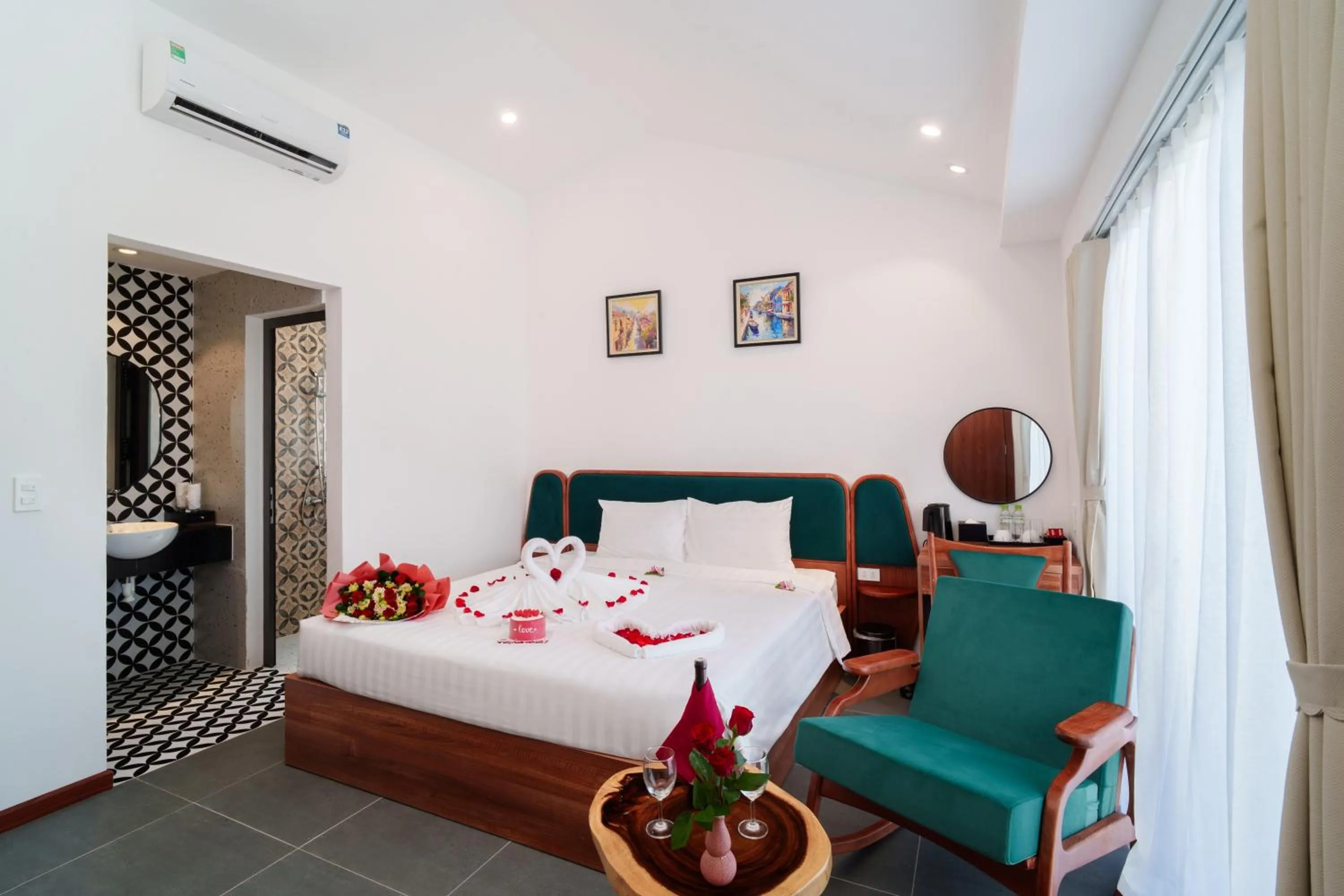 Bedroom, Bed in Serene Riverside Hotel Hoi An