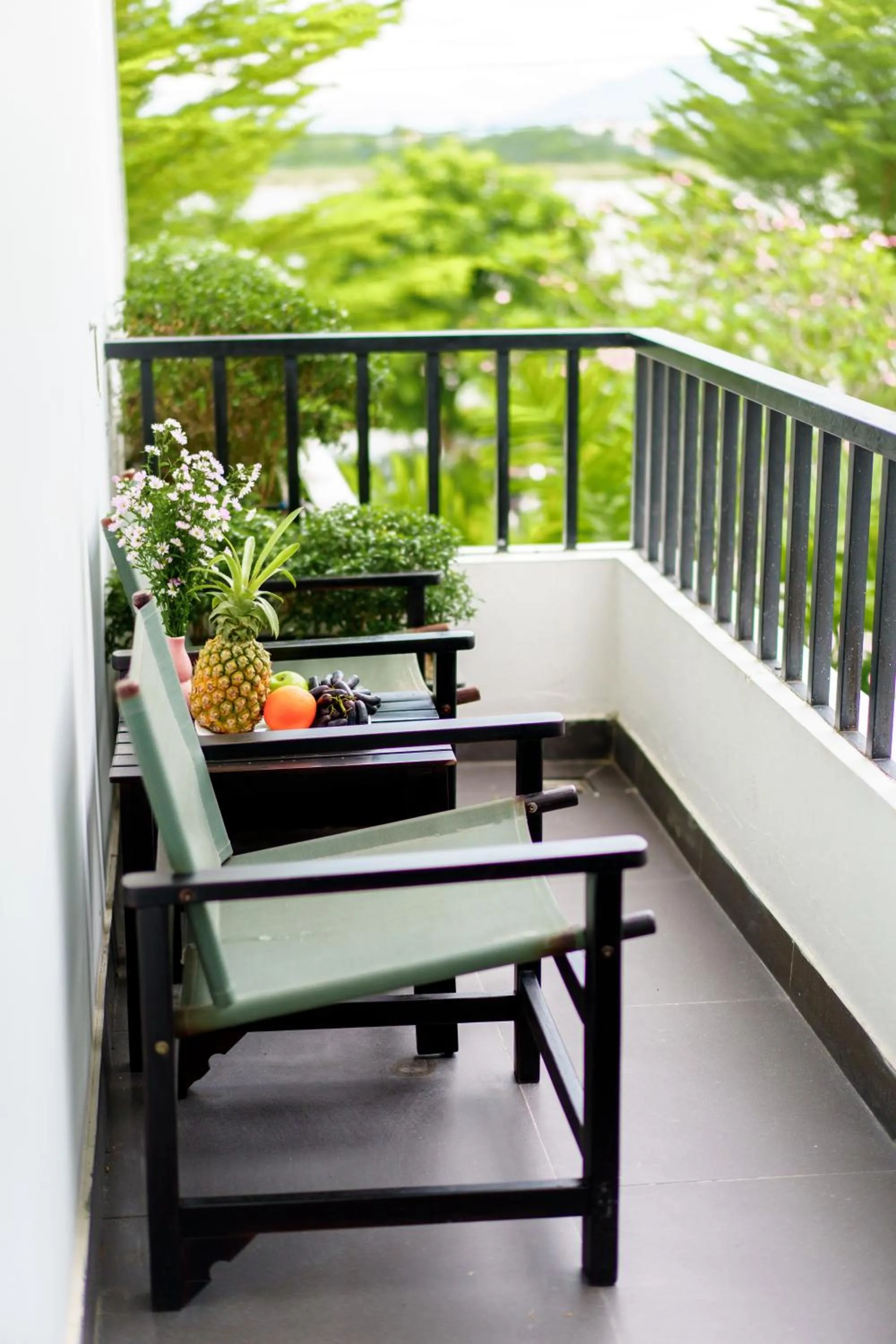 Balcony/Terrace in Serene Riverside Hotel Hoi An