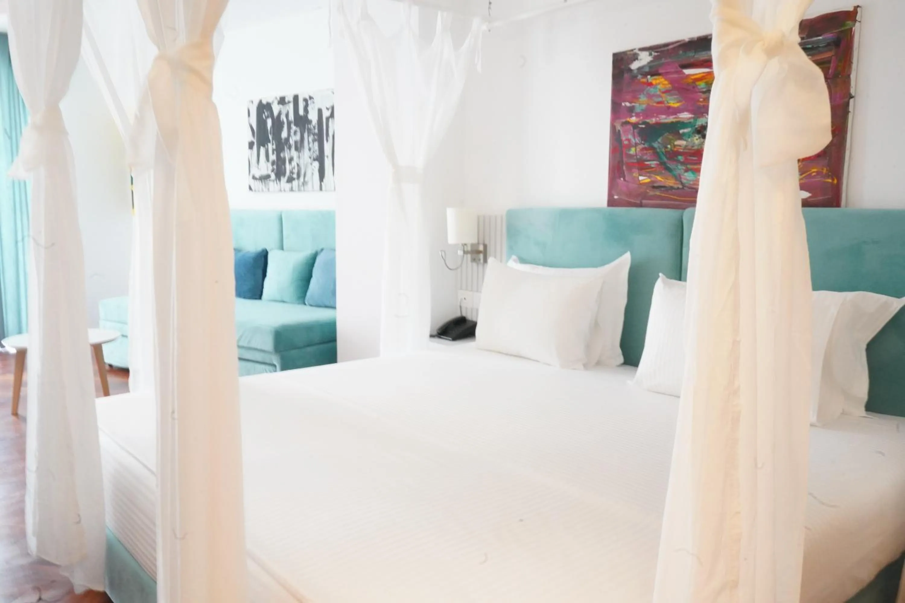 Bed in Bougainville Bay Hotel