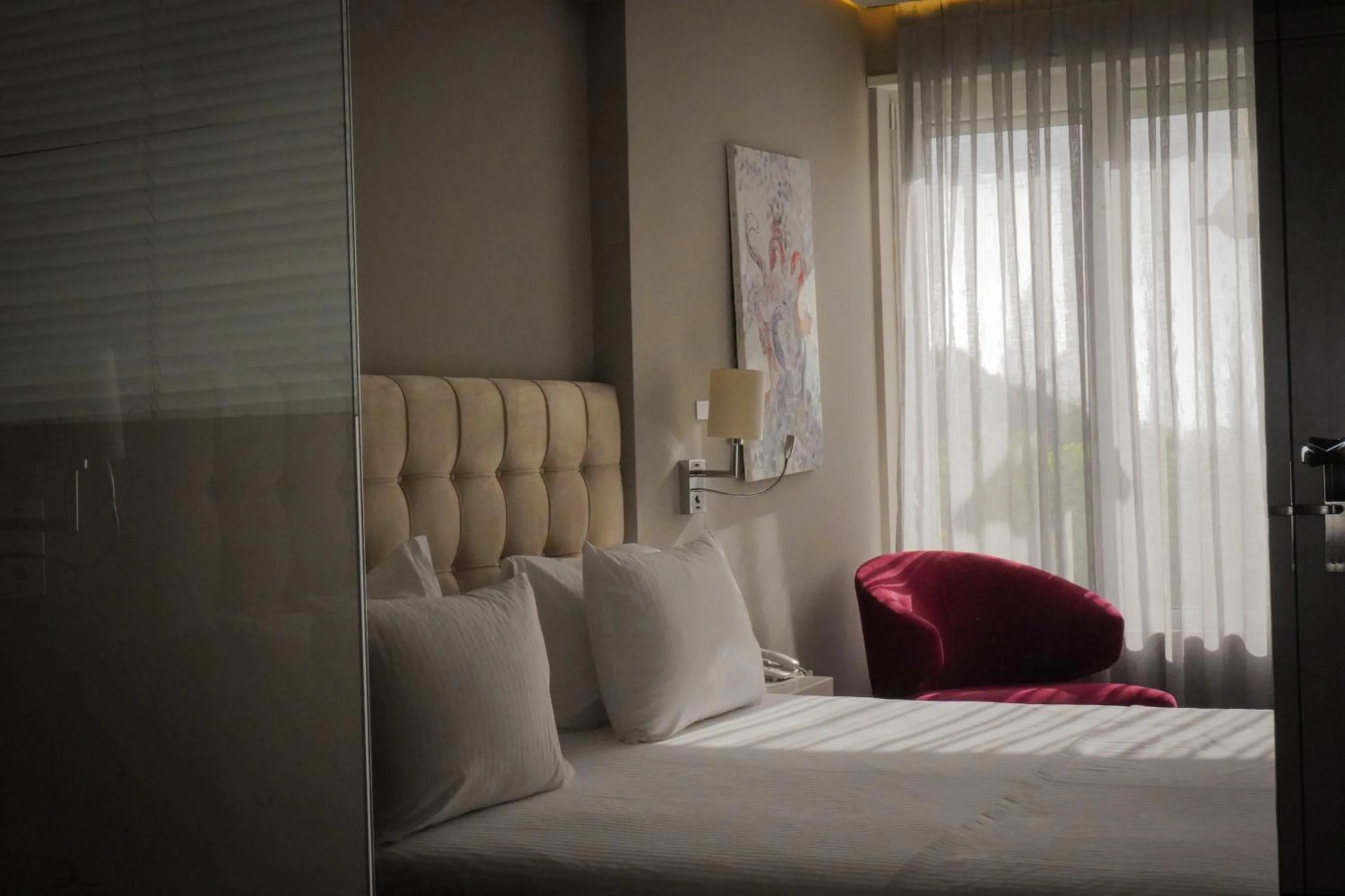 Bed in Bougainville Bay Hotel