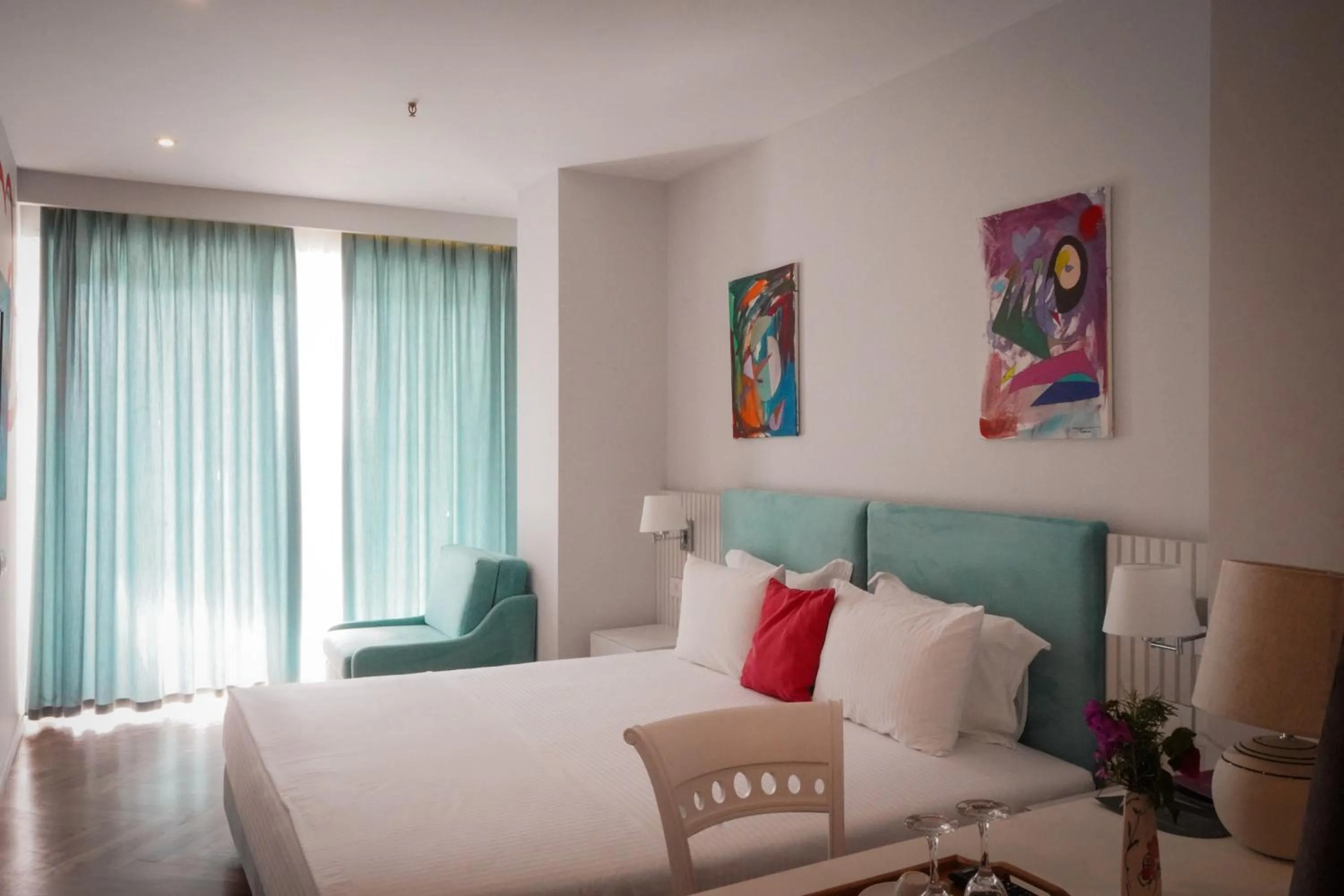 Bed in Bougainville Bay Hotel