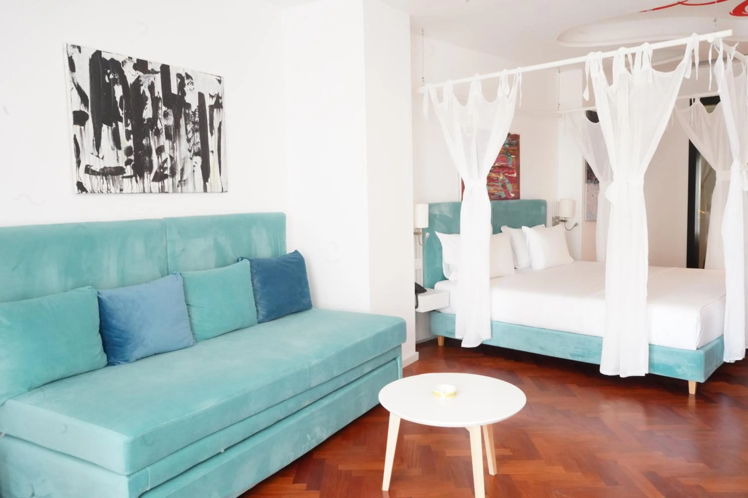 Bed in Bougainville Bay Hotel