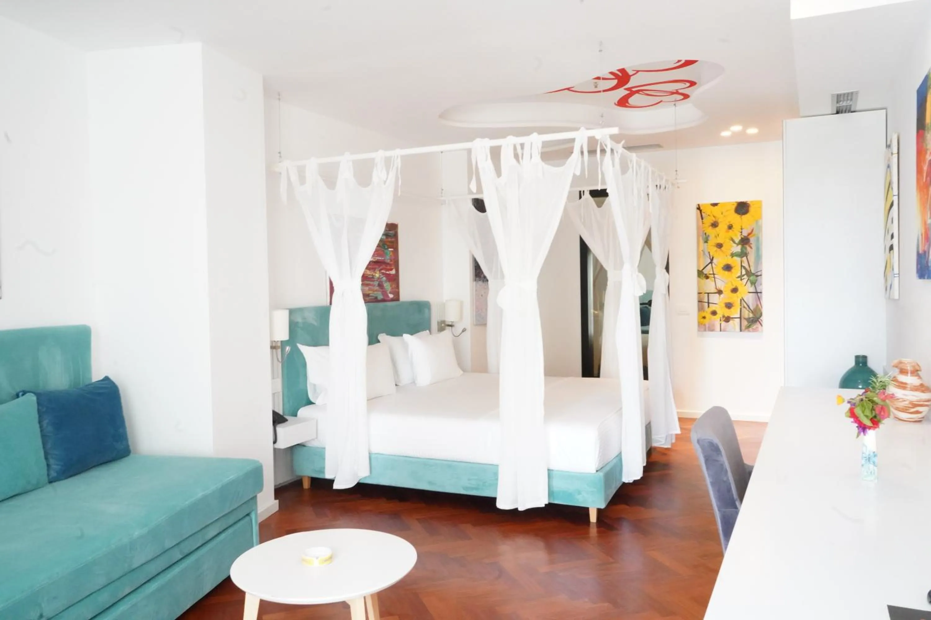 Bed in Bougainville Bay Hotel