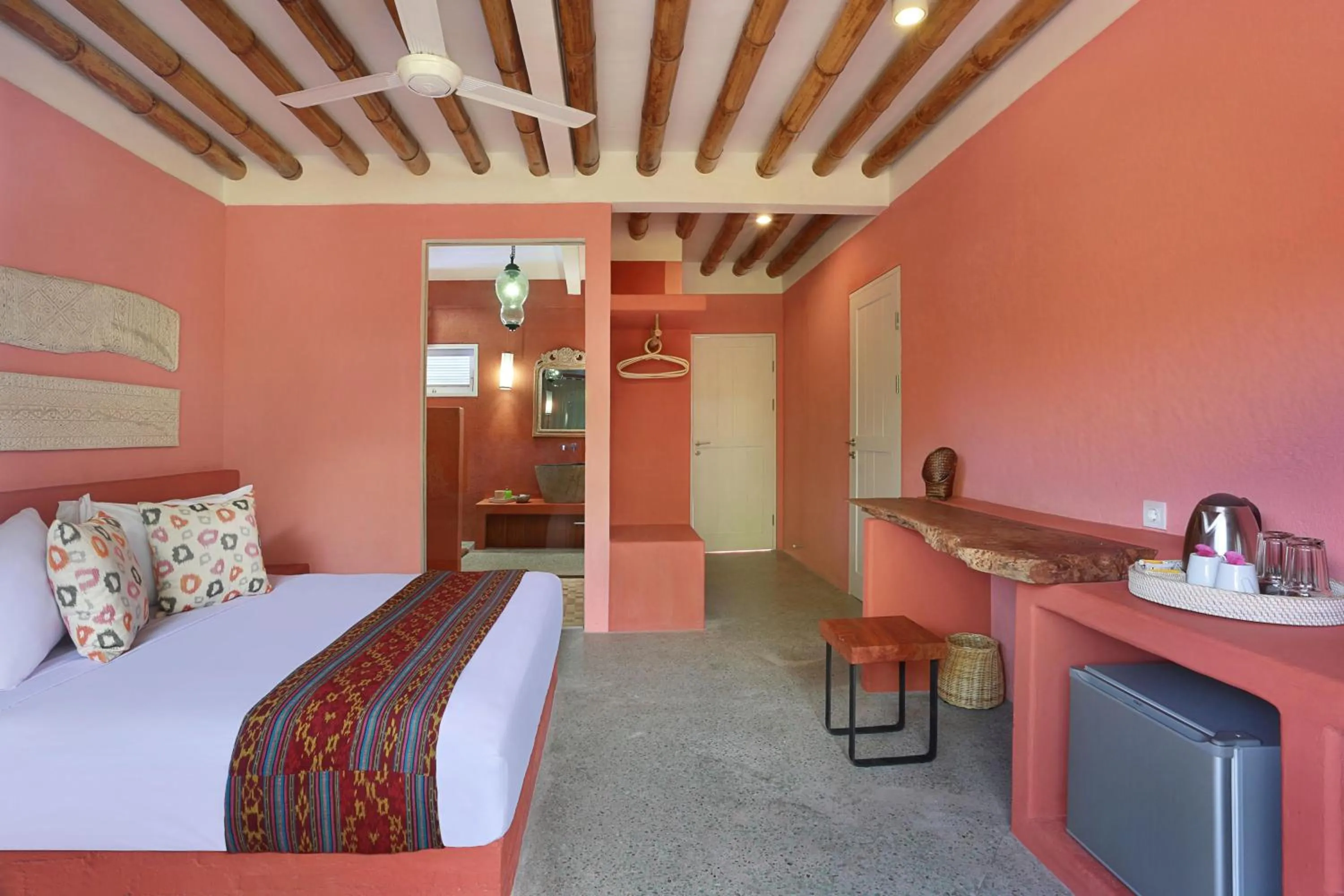 View (from property/room), Bed in PinkCoco Gili Trawangan - Constant Surprises - for Cool Adults Only