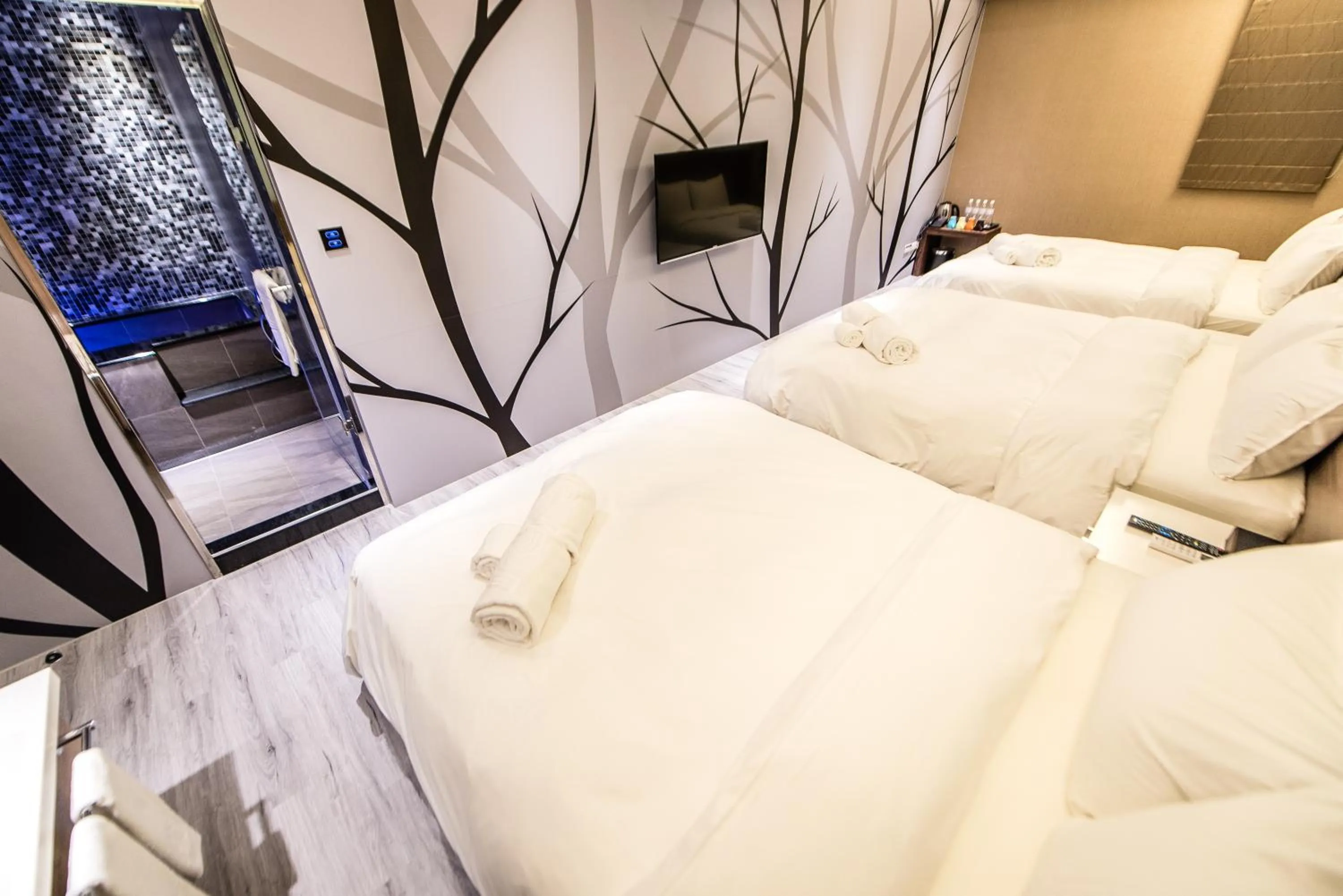 Photo of the whole room, Bed in SIX FUKUN HOTEL