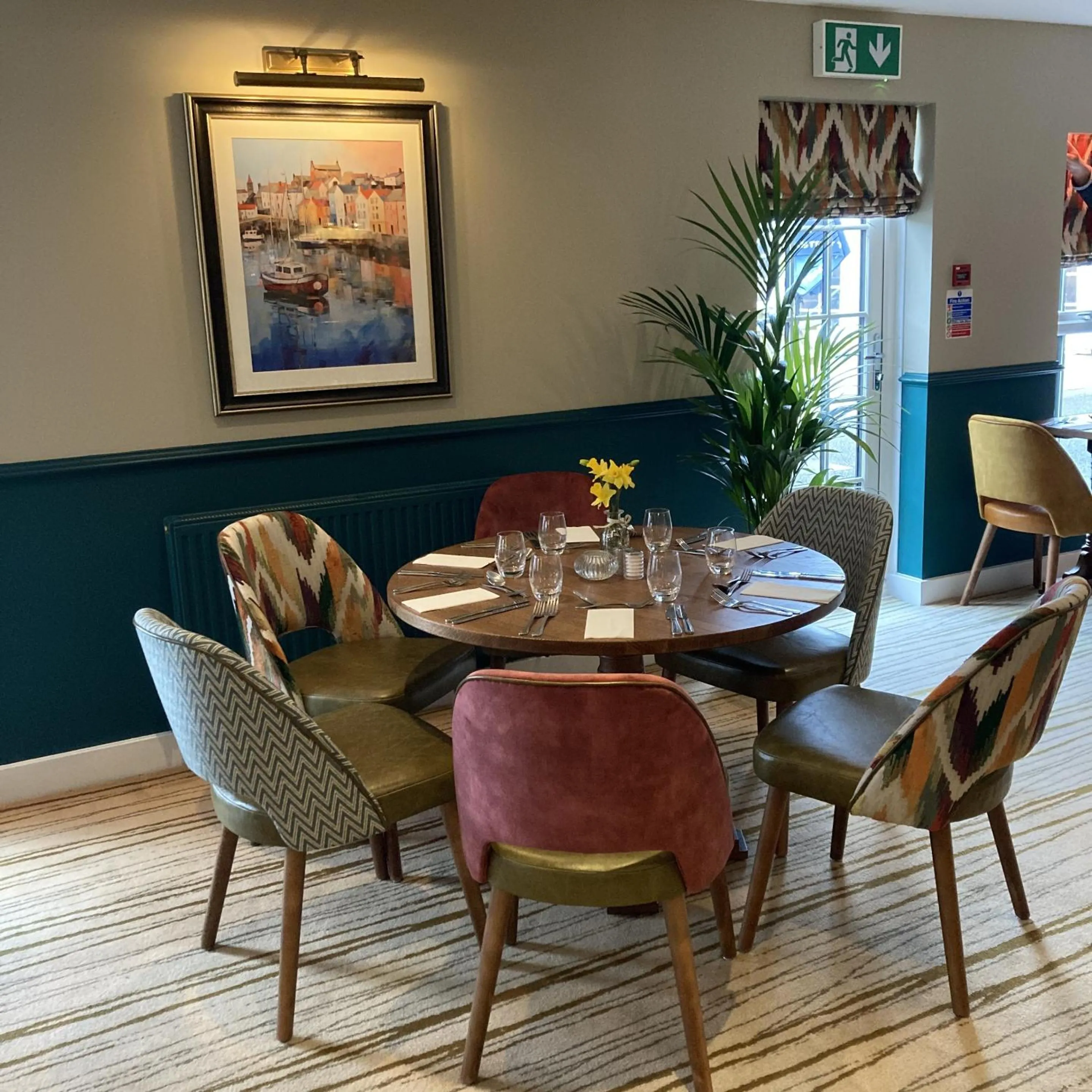 Dining area in The Britannia Inn & Waves Restaurant
