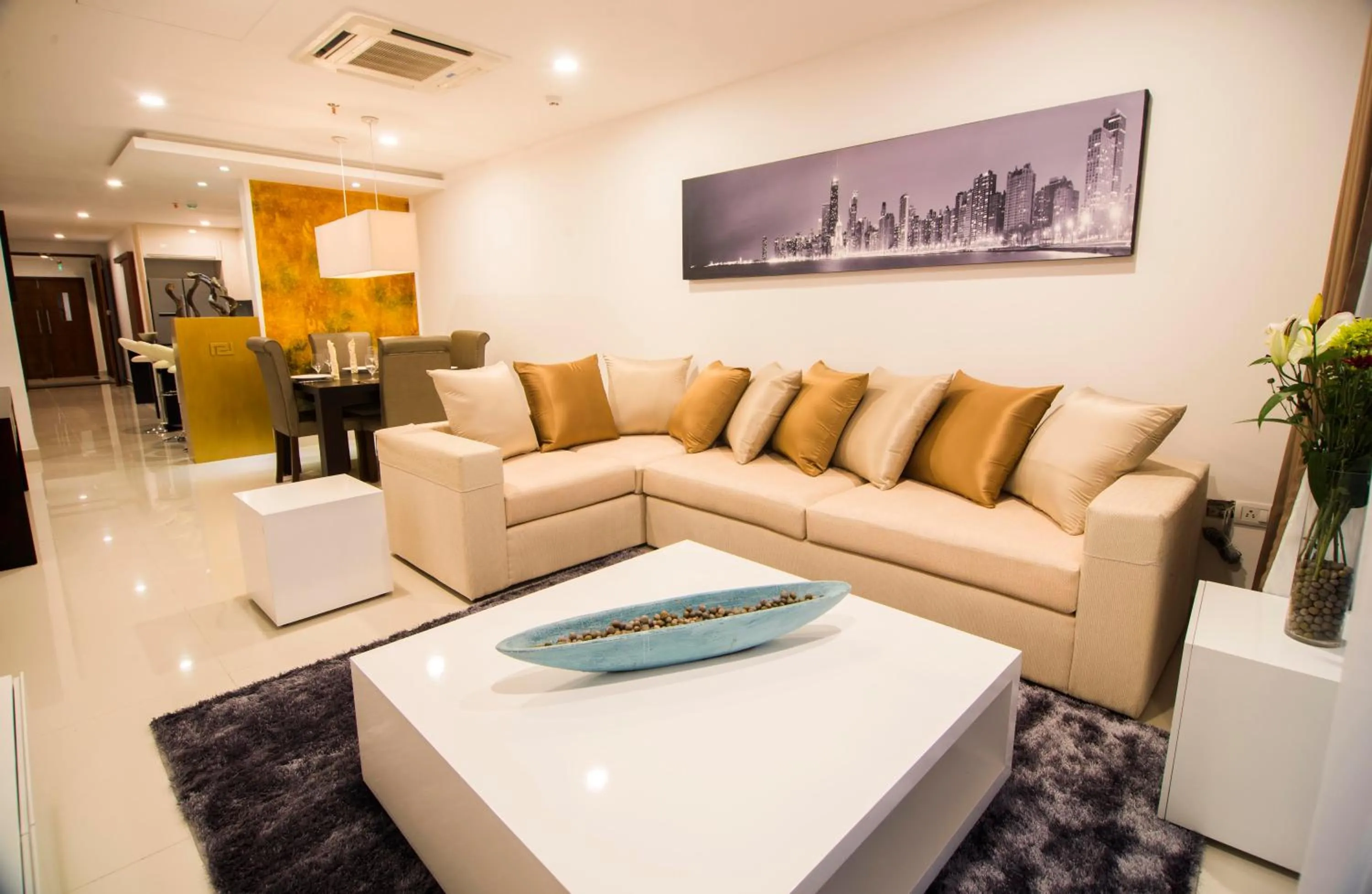 Living room in Platinum One Suites