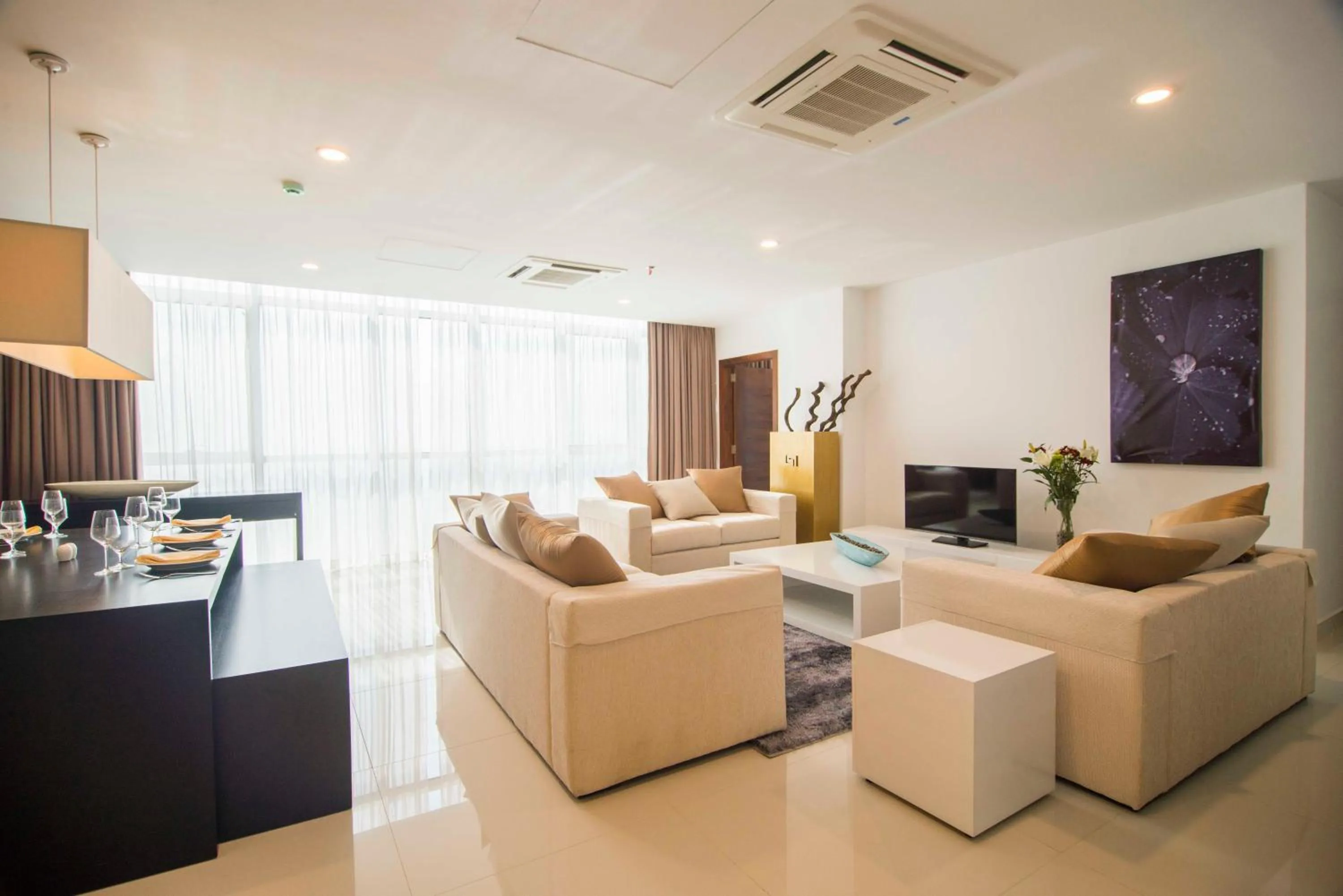 Living room in Platinum One Suites