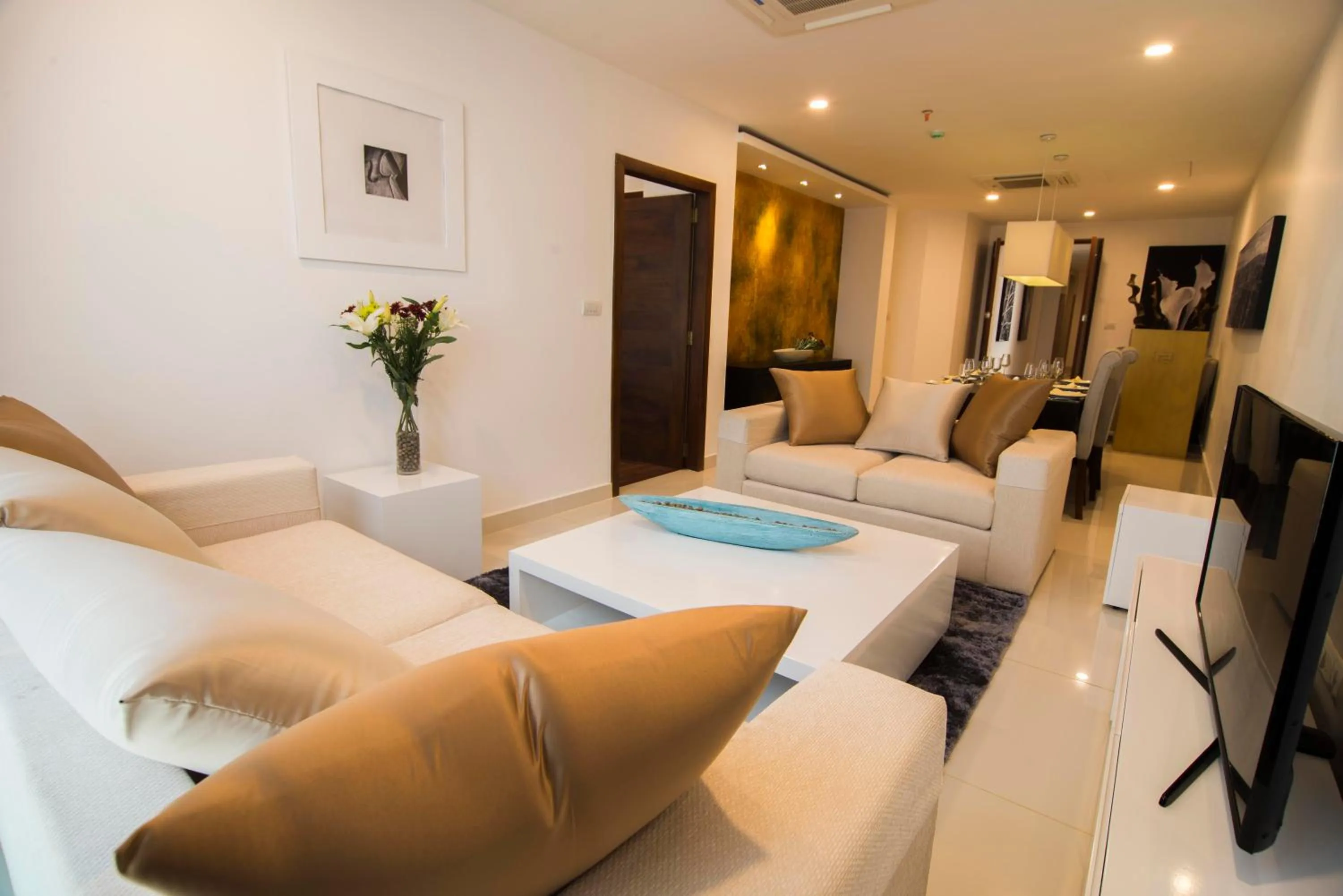 Living room in Platinum One Suites