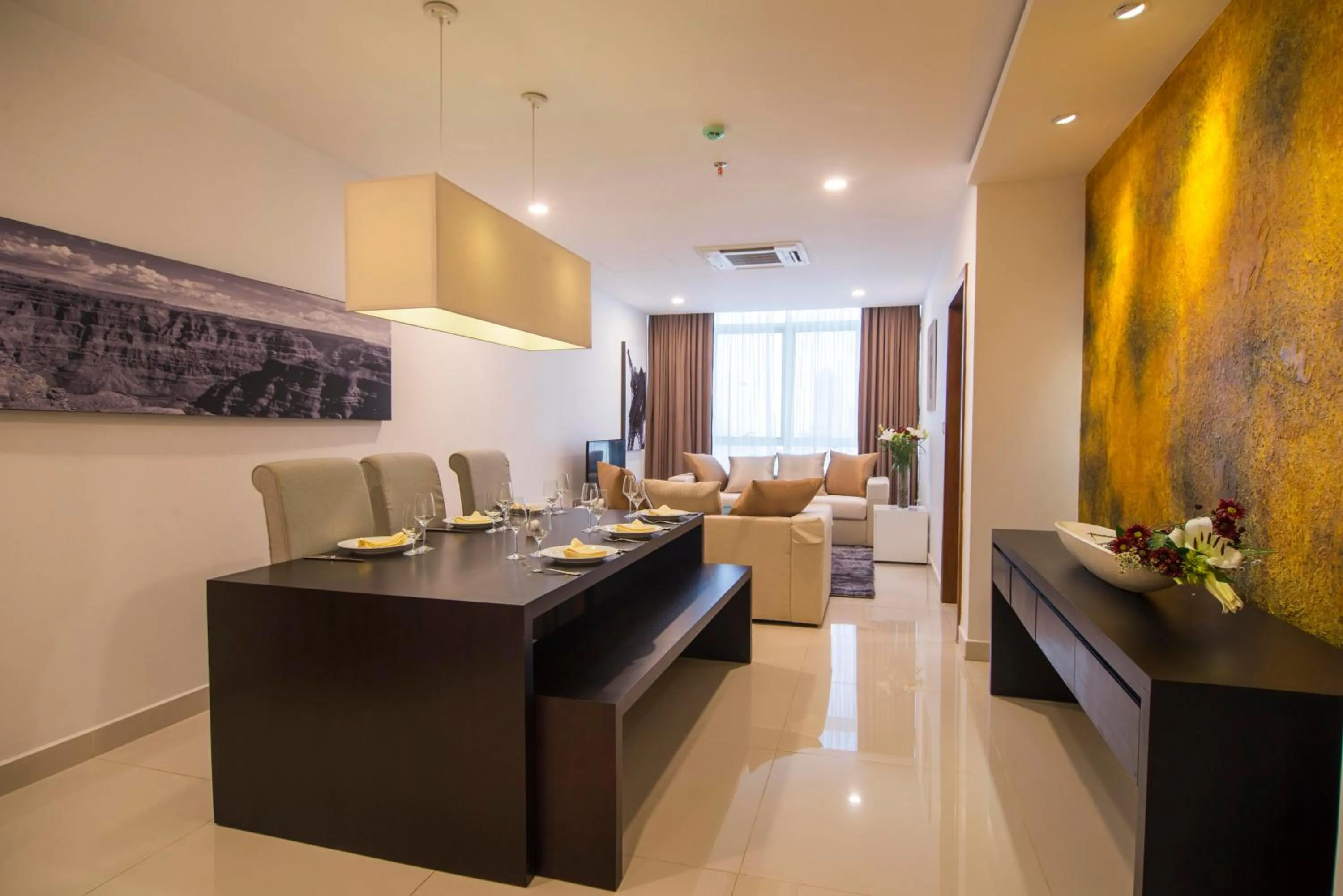 Living room in Platinum One Suites