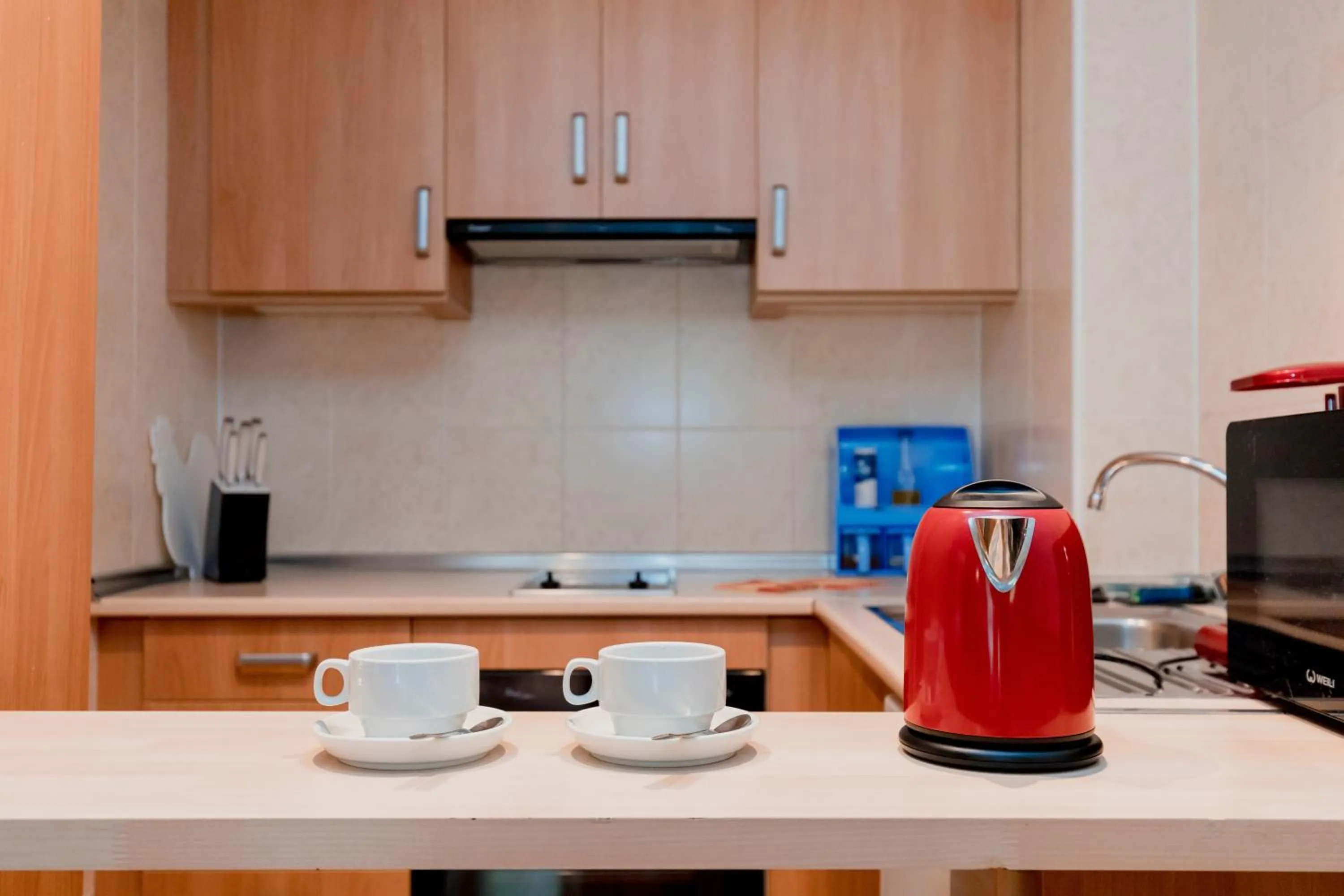 Kitchen or kitchenette in Pierre & Vacances Aparthotel La Tulipa