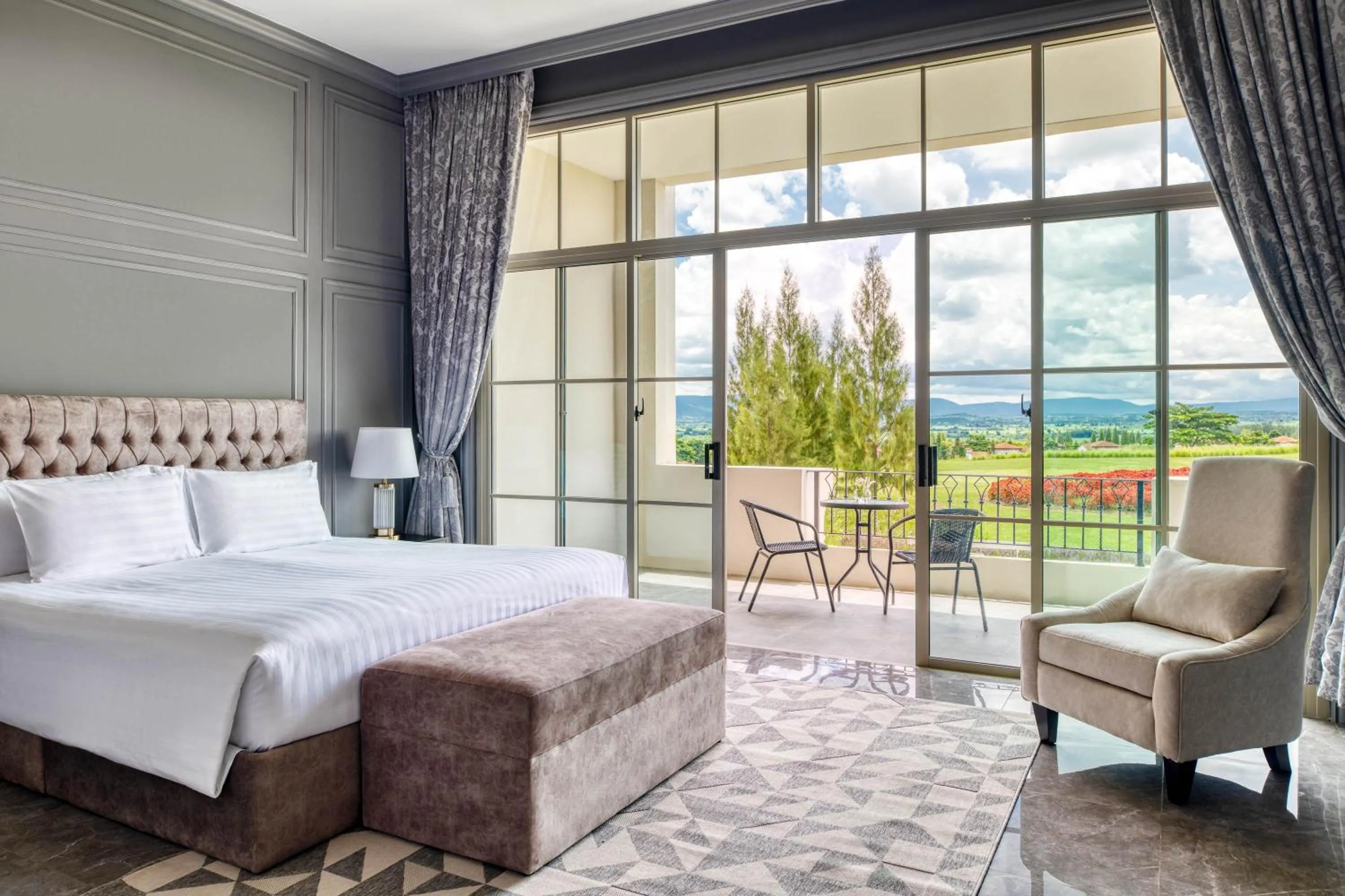 View (from property/room), Bed in Mövenpick Resort Khao Yai