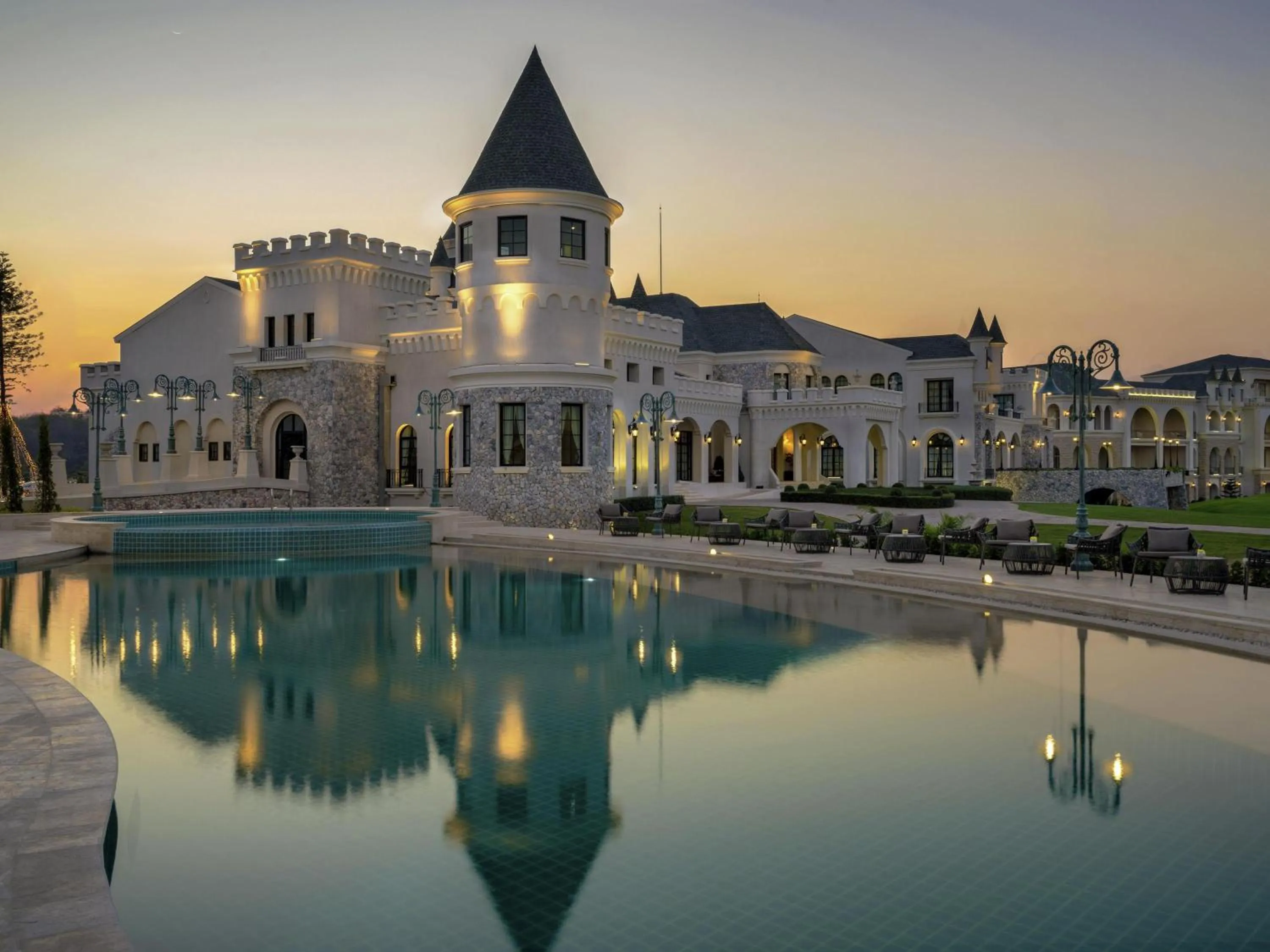 Pool view in Mövenpick Resort Khao Yai