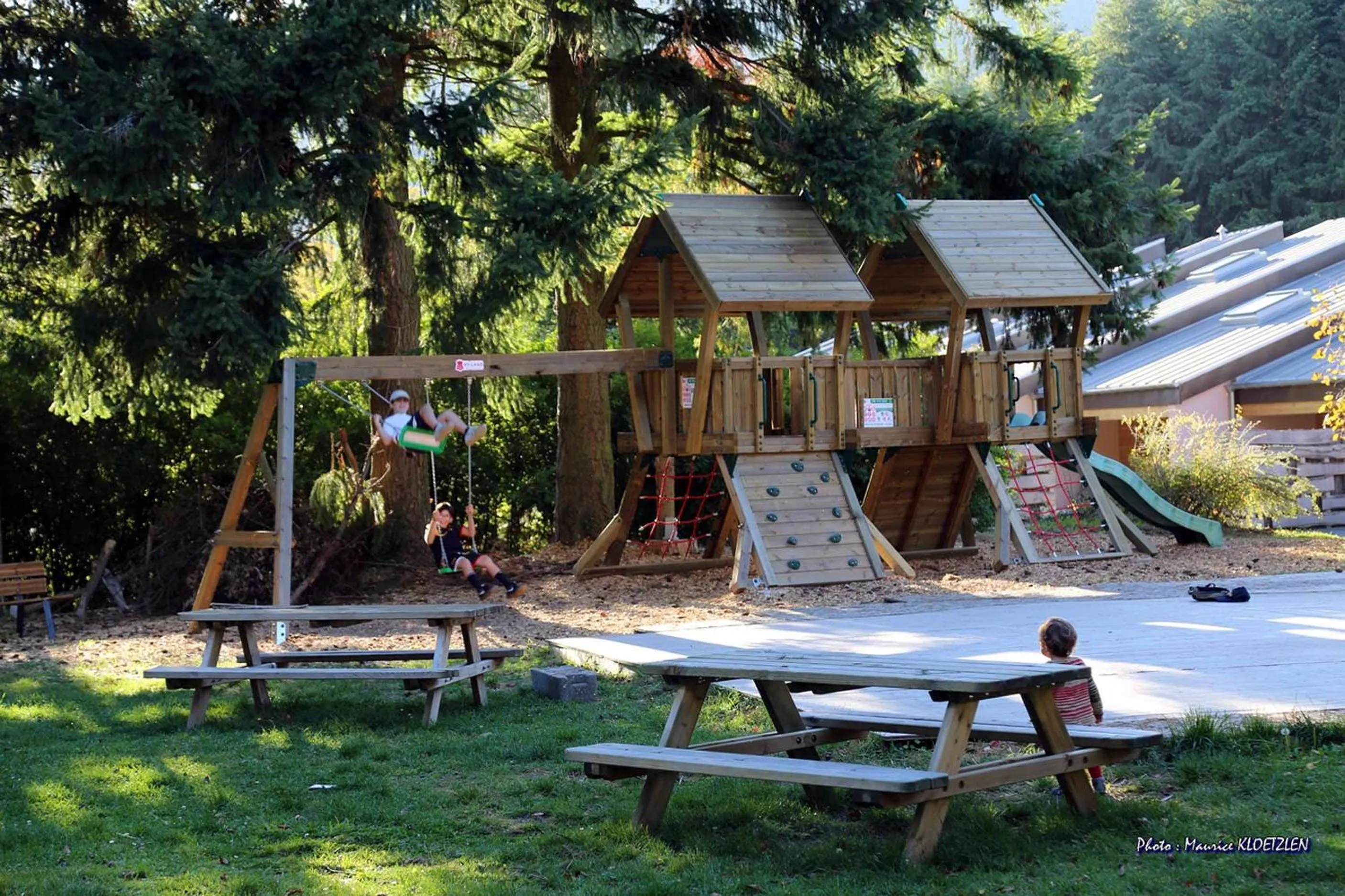 Children play ground in Domaine du Hirtz, Restaurant & Spa