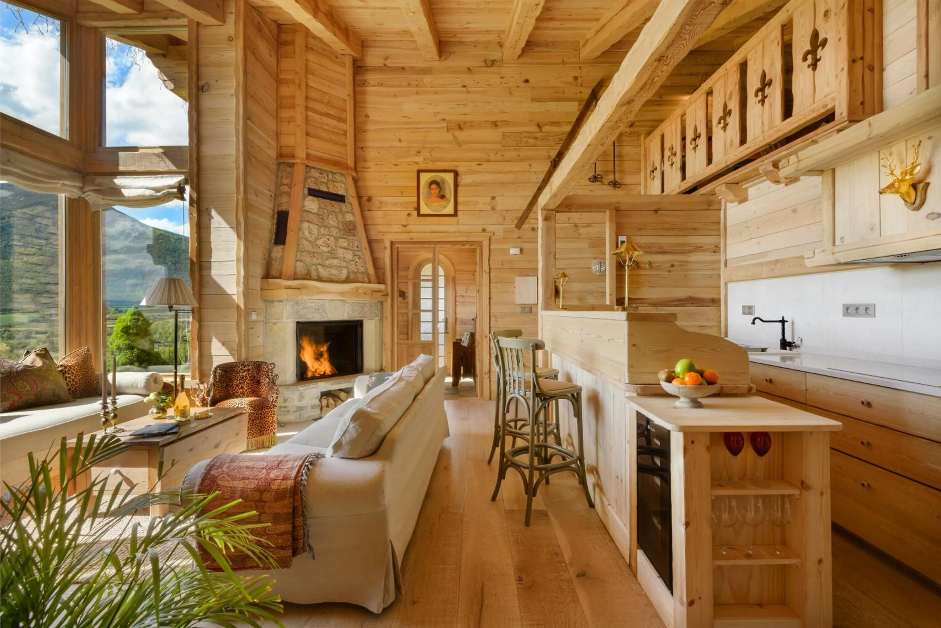Kitchen or kitchenette in Hotel Viñas de Lárrede