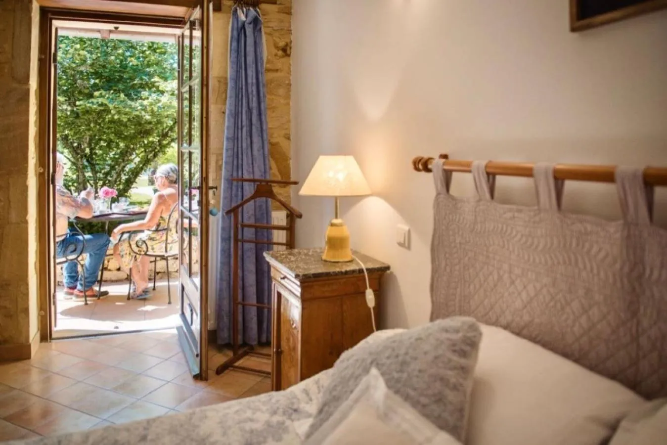 Balcony/Terrace, Bed in Les Filolies