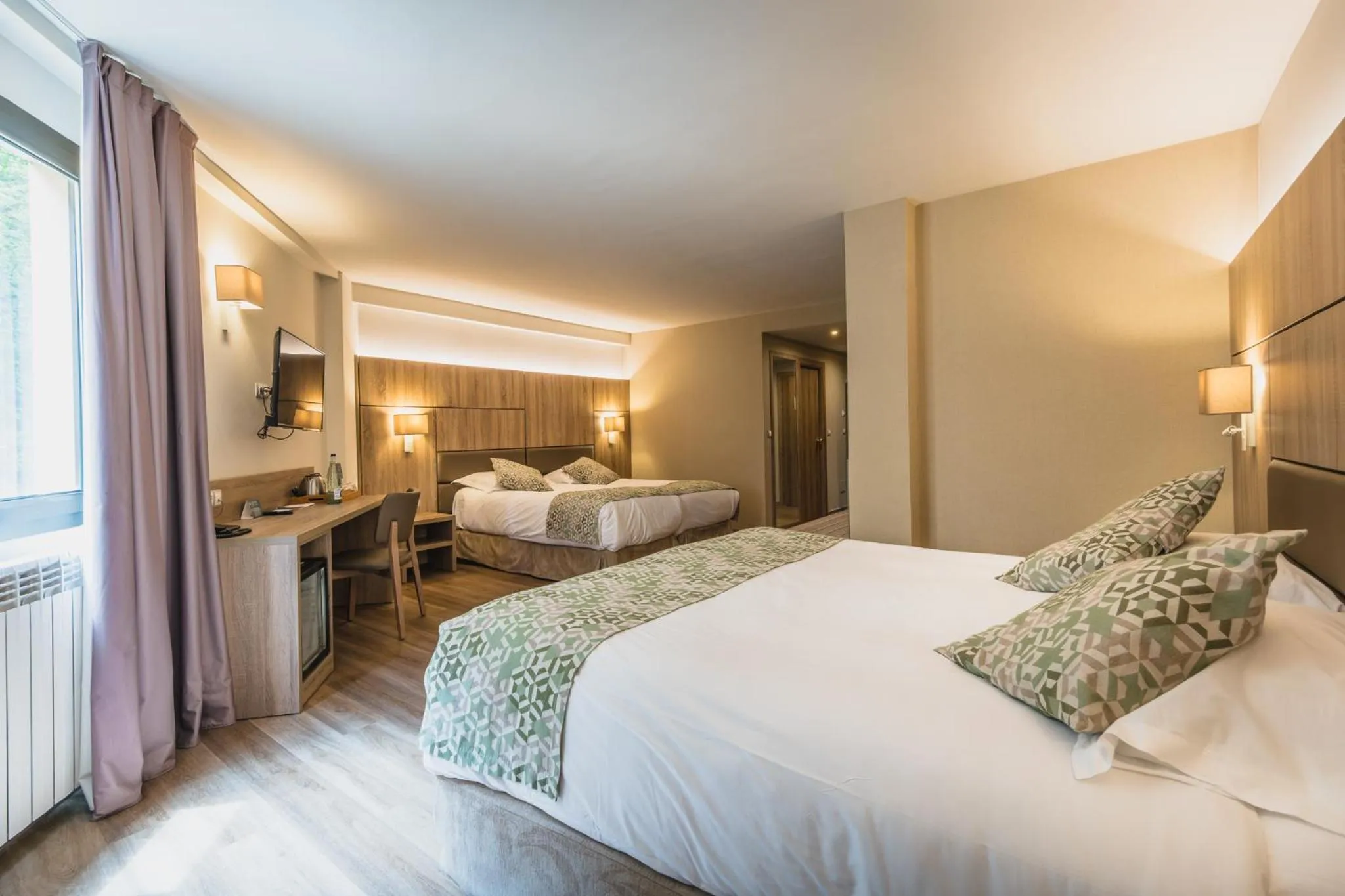 Bed in Hotel Princesa Parc