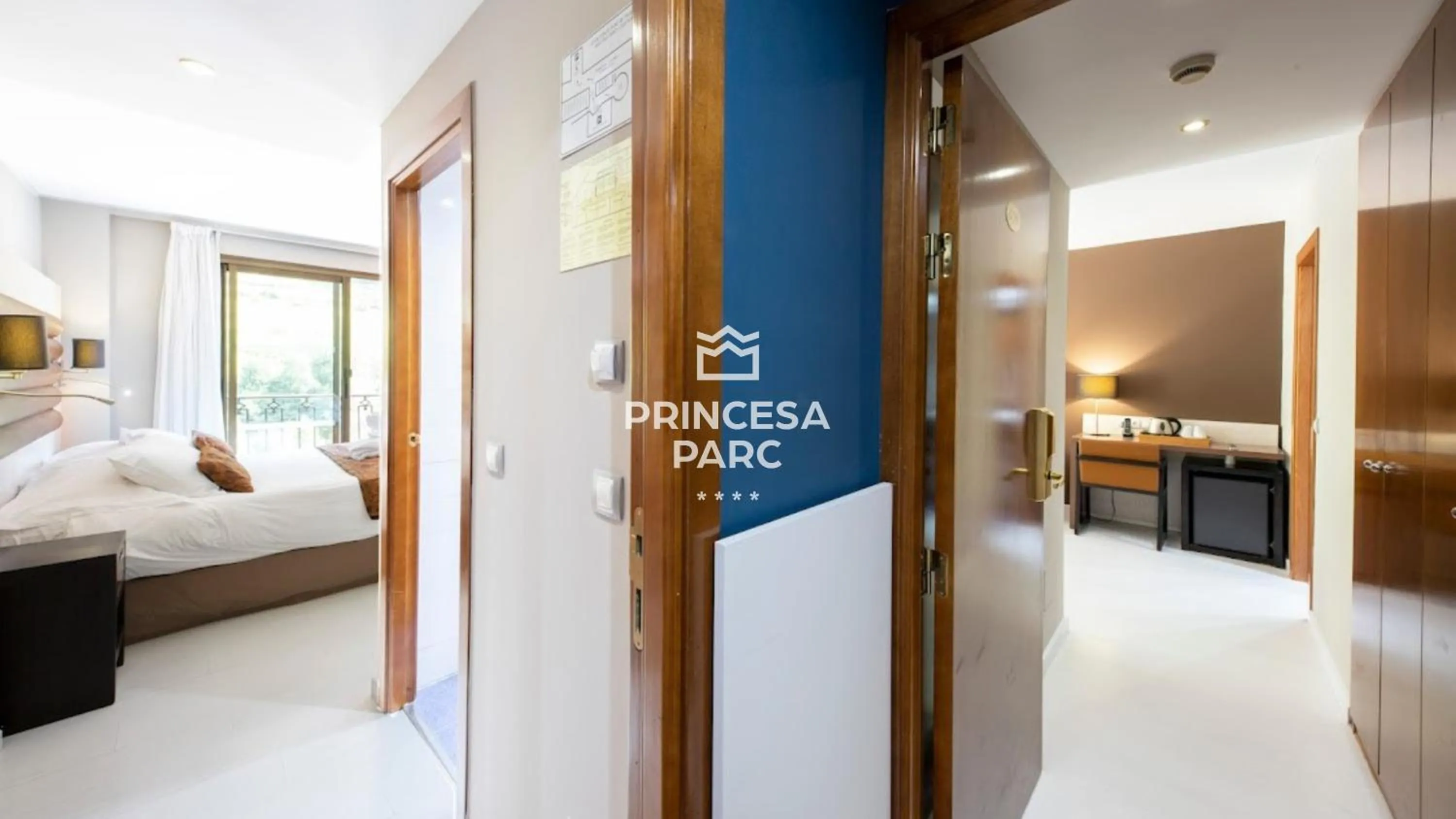 Bed in Hotel Princesa Parc