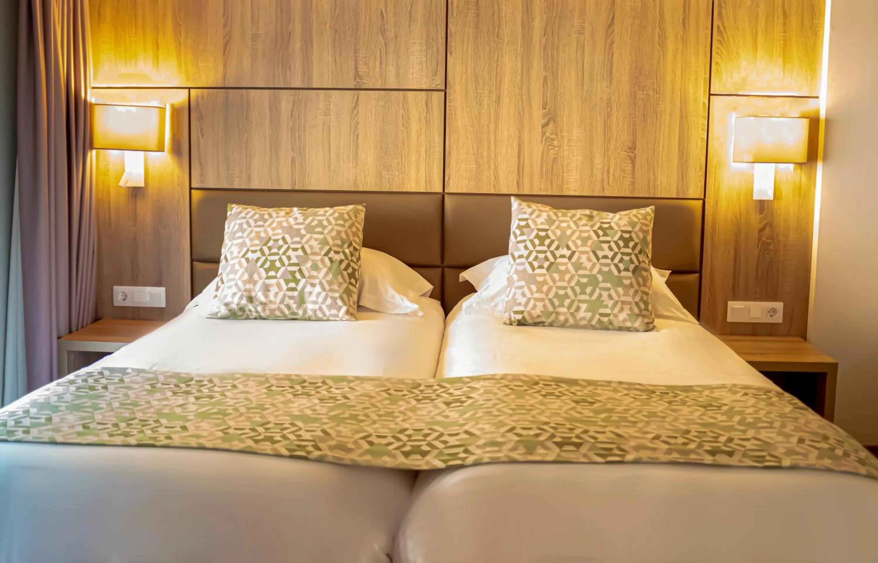 Bed in Hotel Princesa Parc