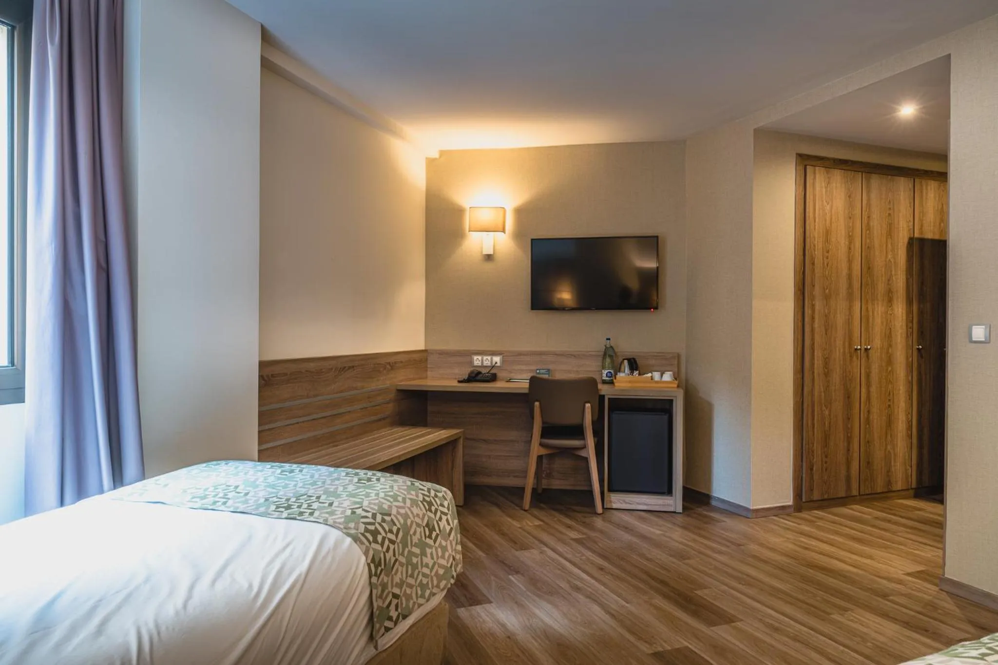 Bed in Hotel Princesa Parc