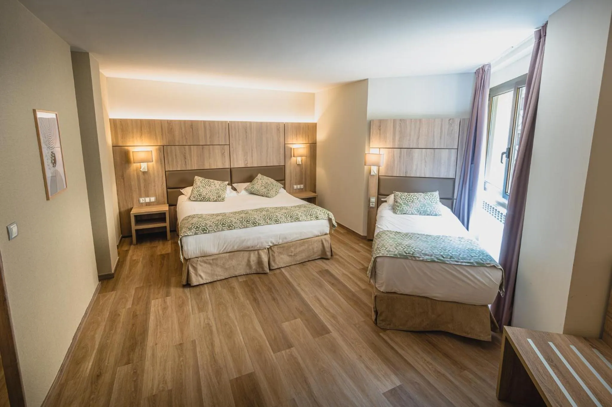 Bed in Hotel Princesa Parc