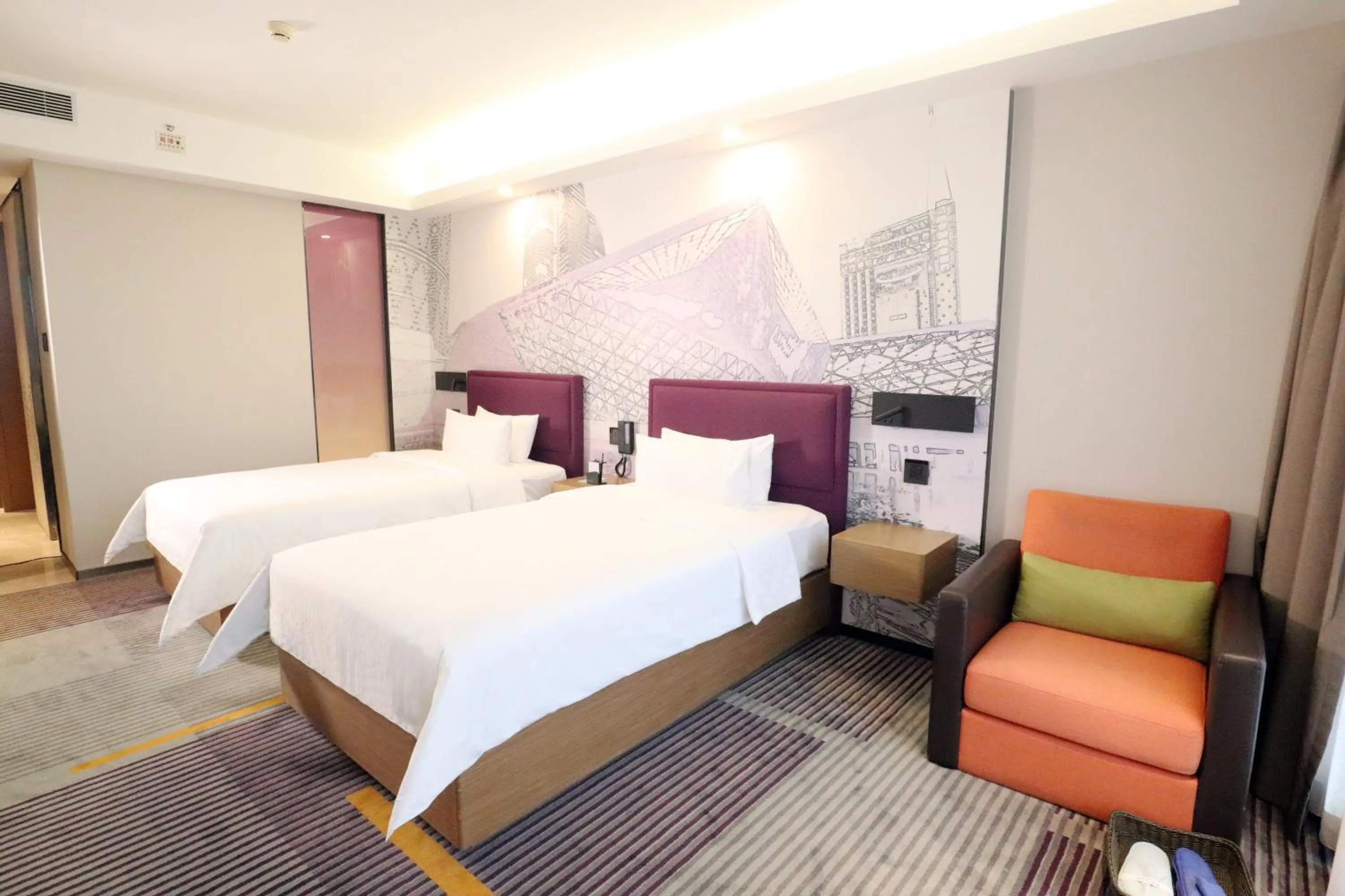 Bed in Hampton by Hilton Guangzhou Zhujiang New Town - Free Shuttle Bus to Canton Fair