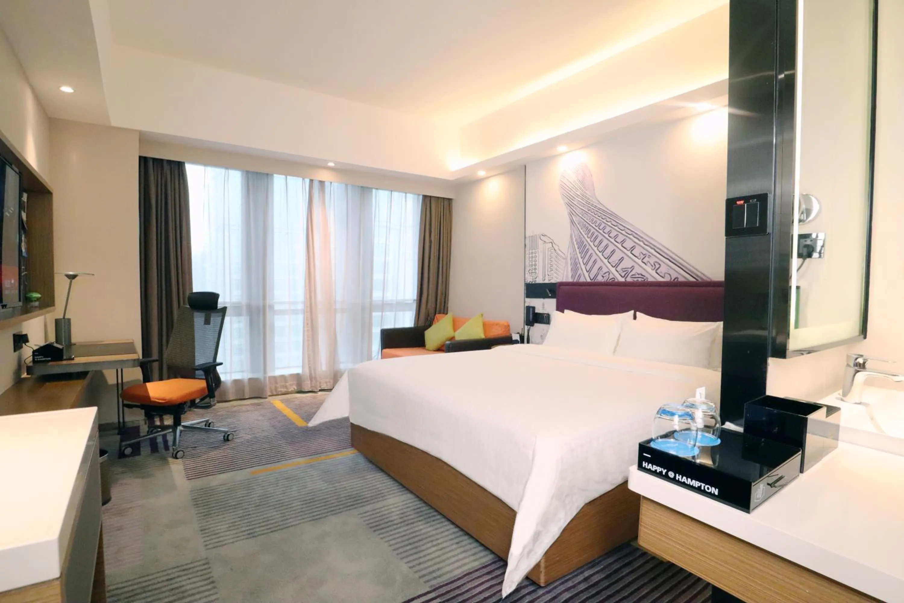 Bed in Hampton by Hilton Guangzhou Zhujiang New Town - Free Shuttle Bus to Canton Fair